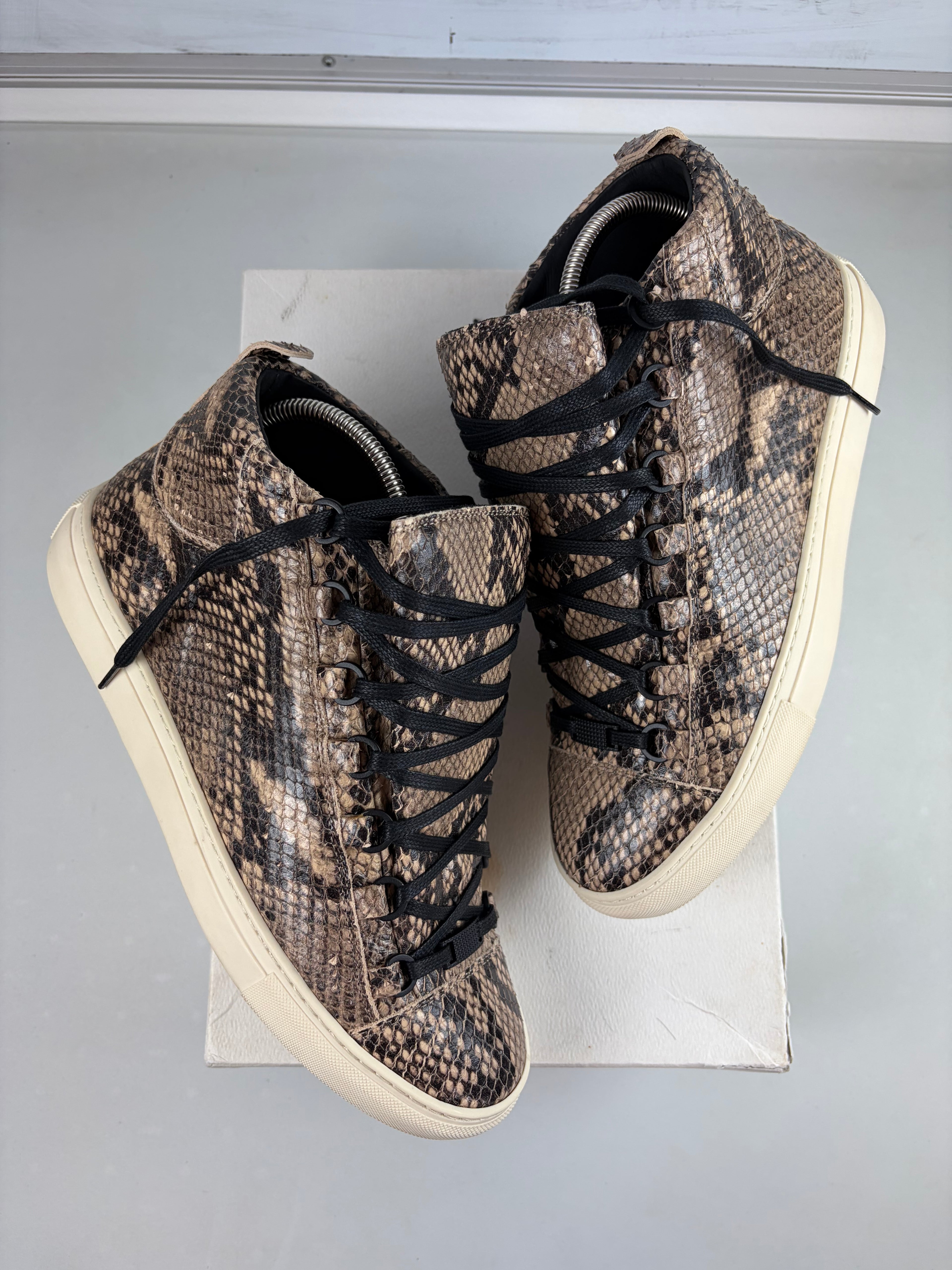 Balenciaga arena ‘Python Skin’ high tops - eu 41 / us 8