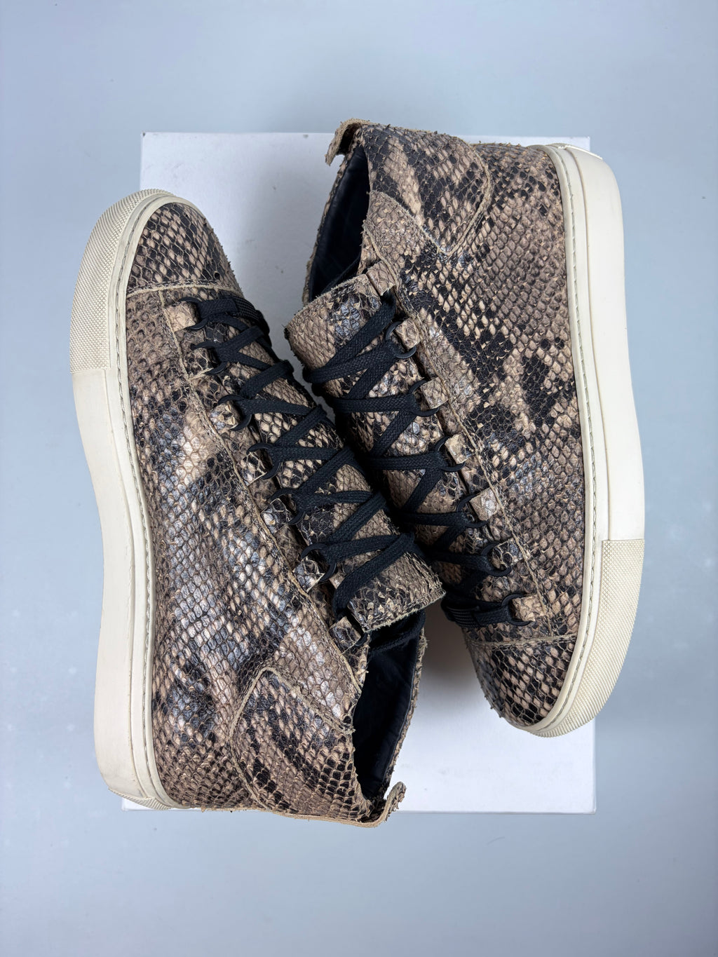 Balenciaga arena Python Skin high tops - eu 39 / us 6