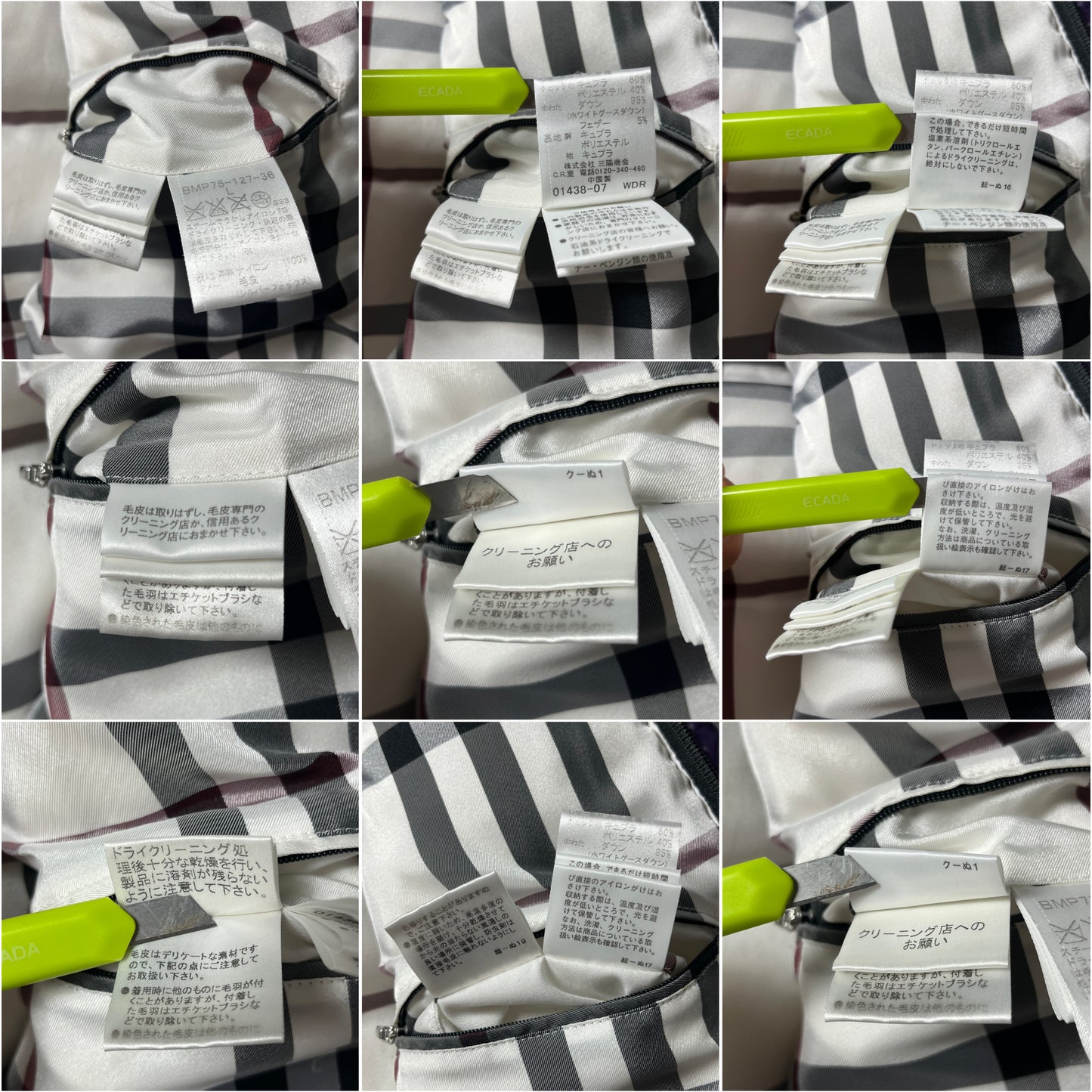 00’s BURBERRY made in Japan real fur down jacket (M/L) - purple