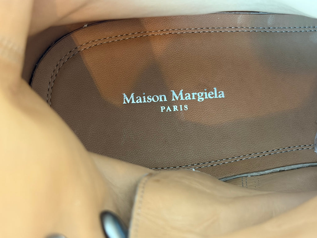 Maison Margiela Tabi Airbag painted leather boots - eu 44 / us 11 / uk 10 - grey - brand new