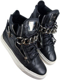 Giuseppe Zanotti 'London' chain high tops - eu 44 / us 11 / uk 10 - black