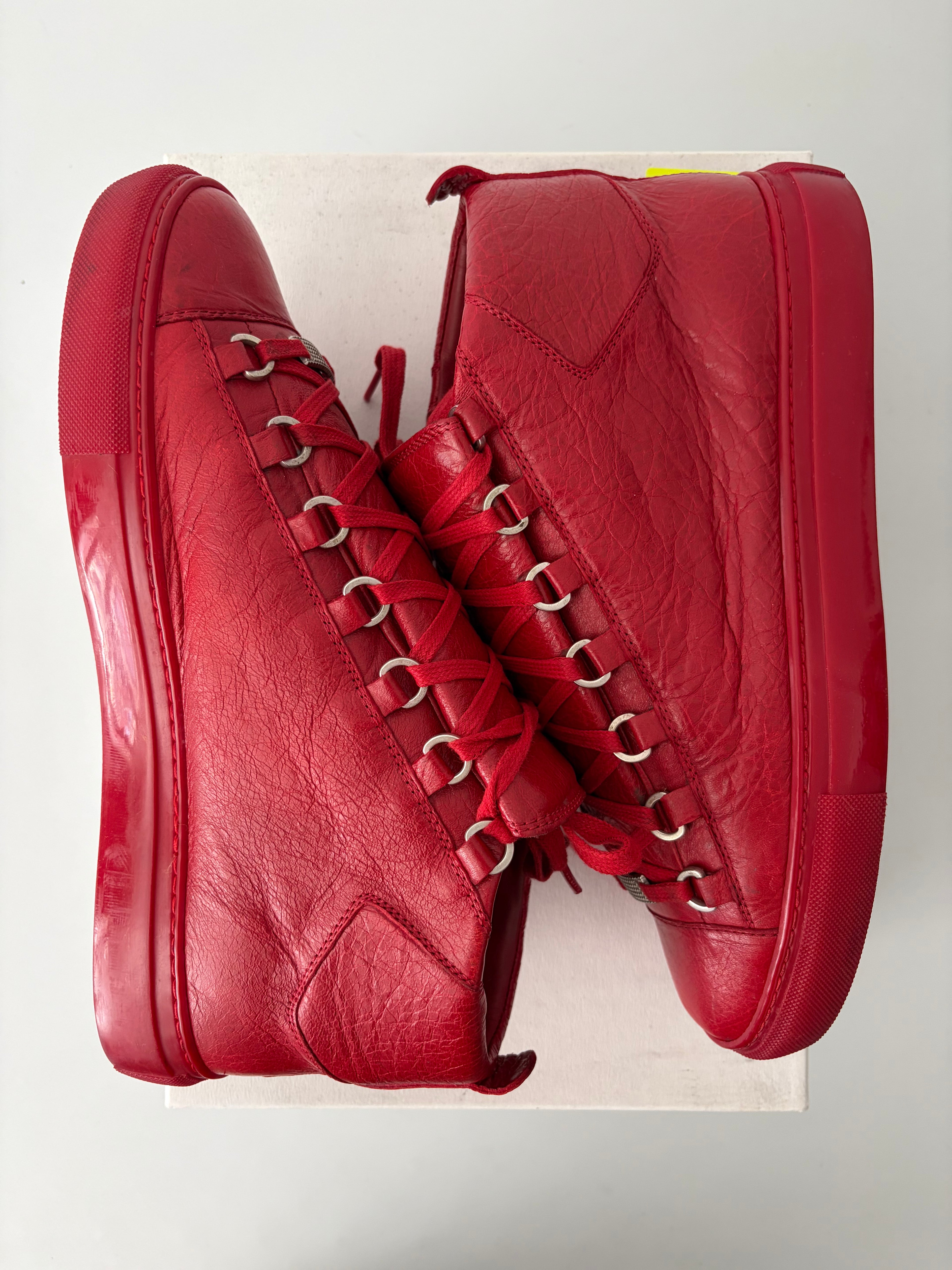 Balenciaga arena high tops - eu 41 - red