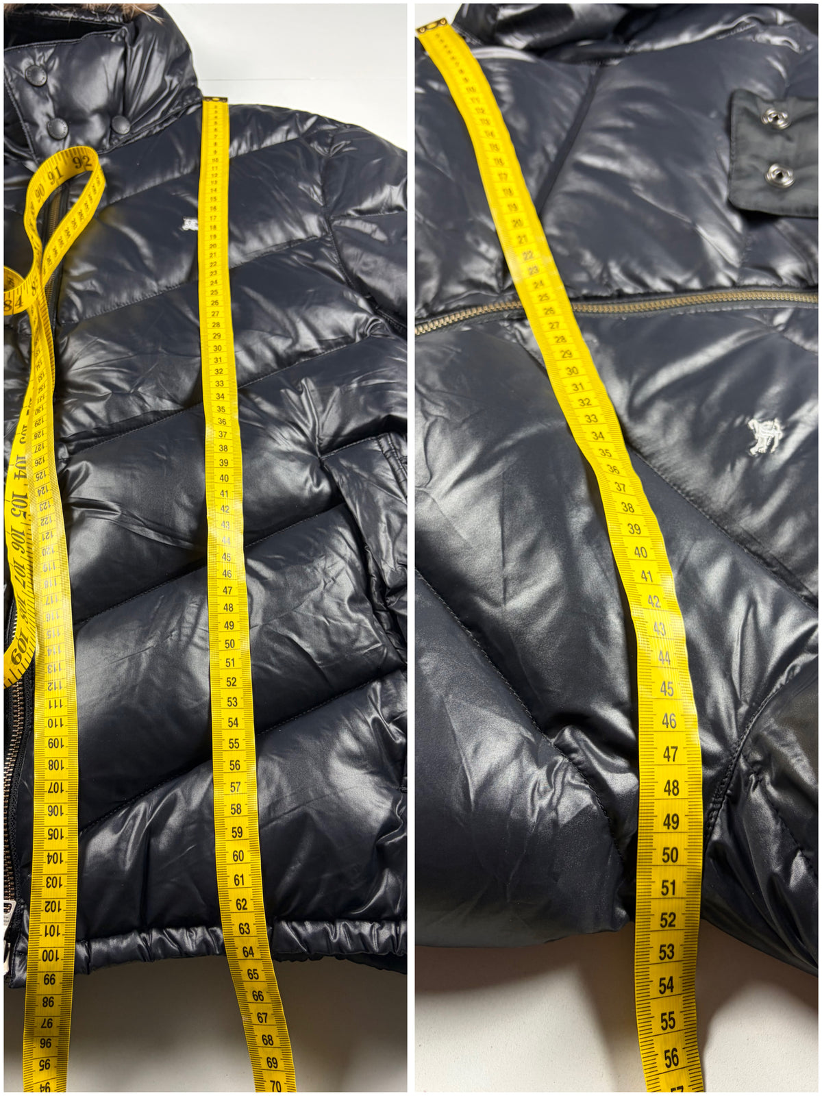 00’s BURBERRY Black Label 30th Anniversary real fur down jacket (S/M) - black