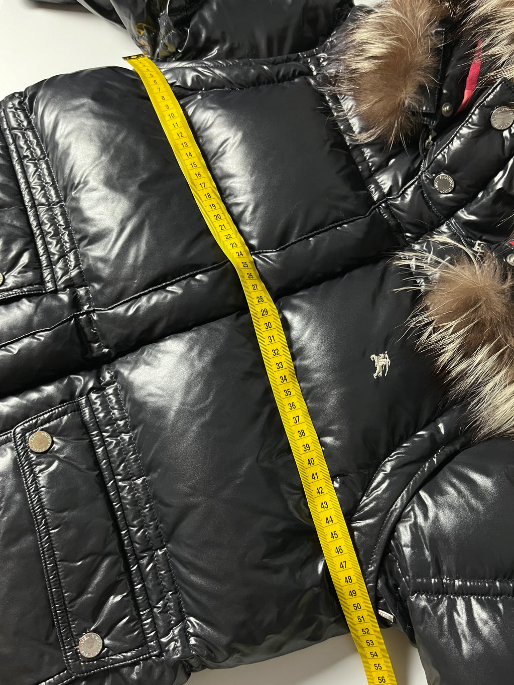 00’s BURBERRY made in Japan real fur down jacket (S/M) - black