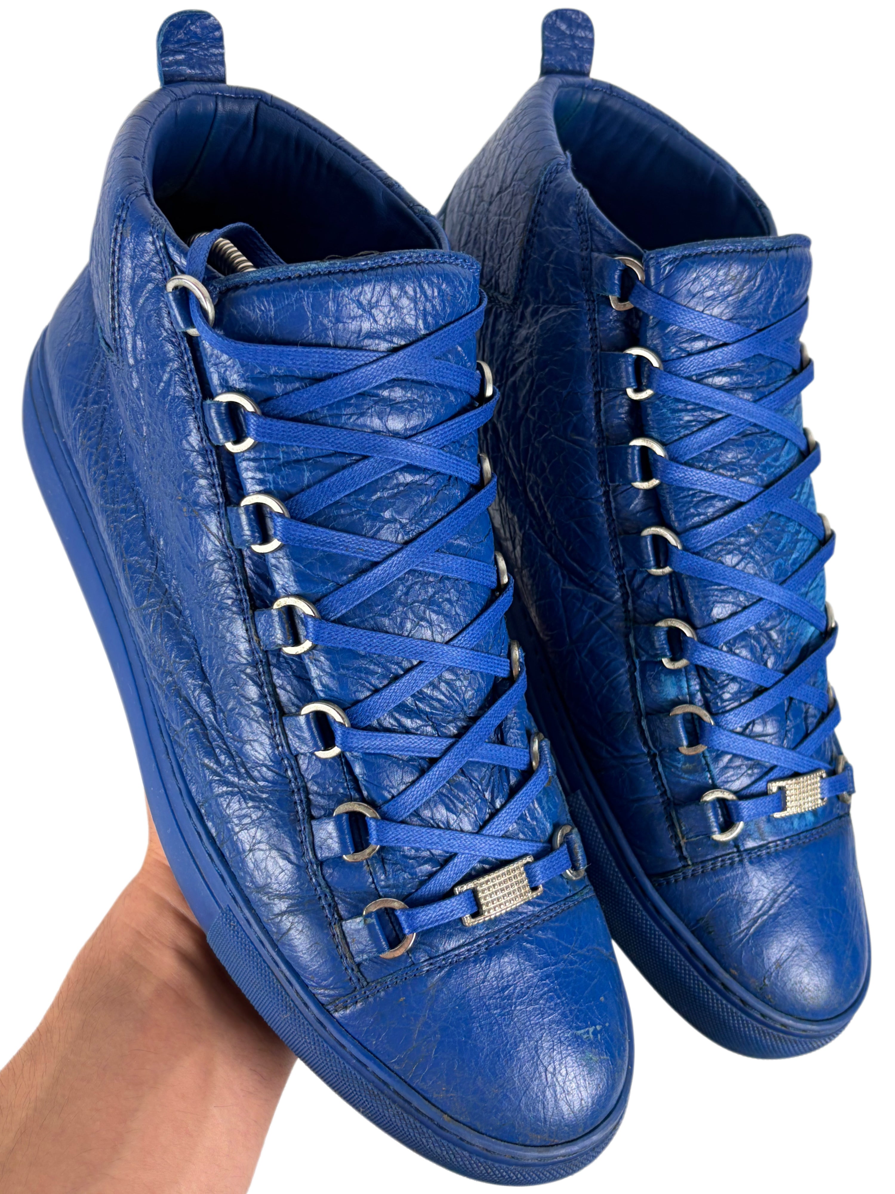 Balenciaga arena high tops - eu43/us10 - blue