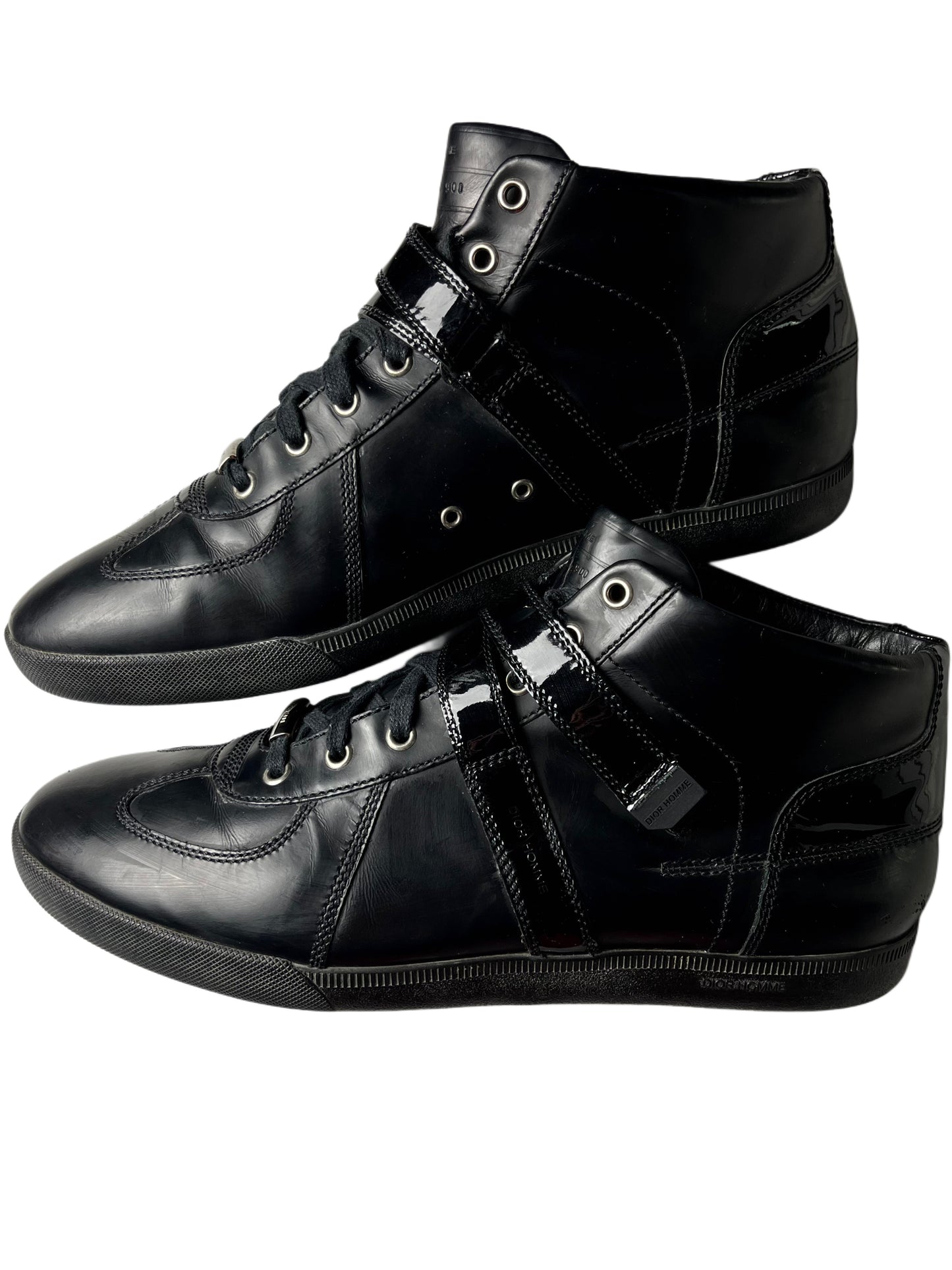 2010 Dior by Hedi Slimane high leather gat sneakers - EU 44 - black