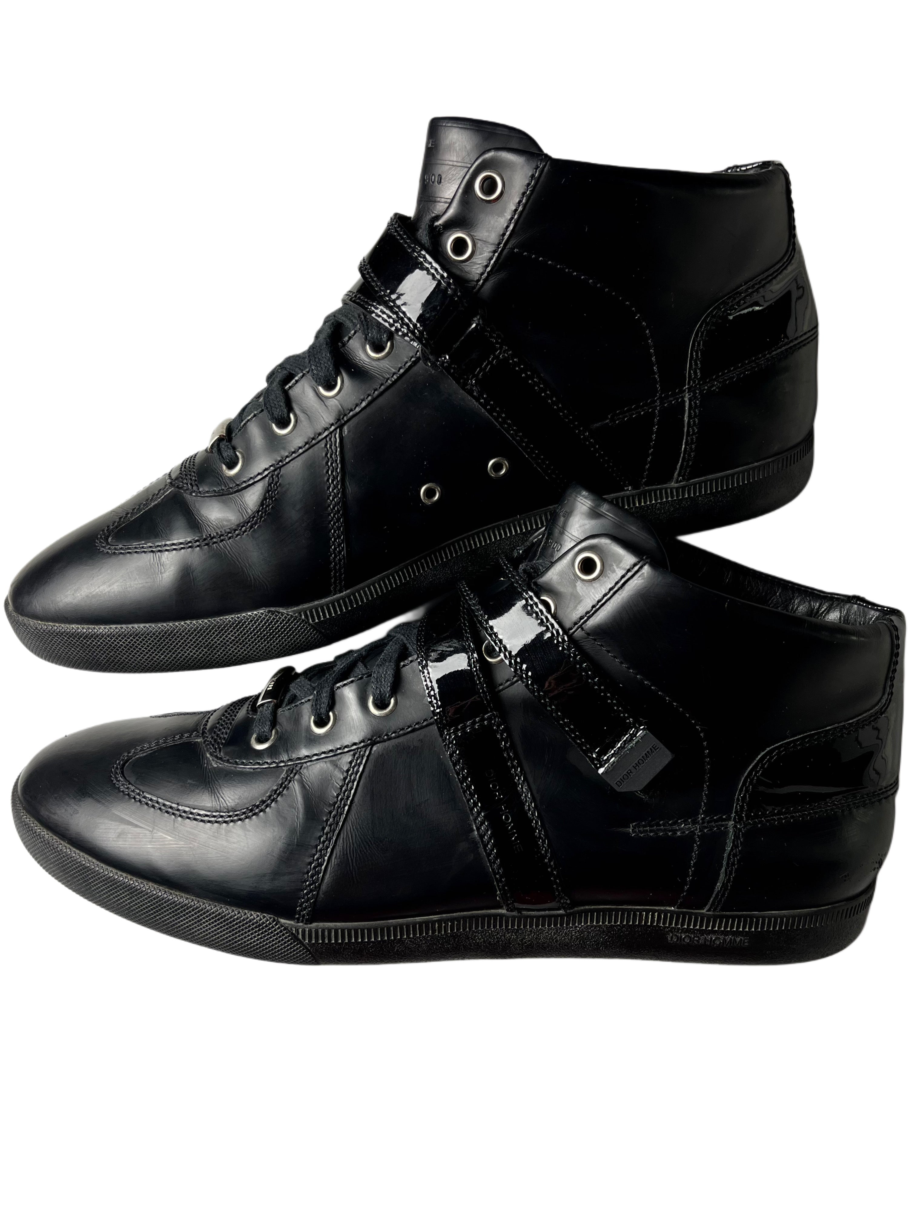 2010 Dior by Hedi Slimane high leather gat sneakers - EU 44 - black