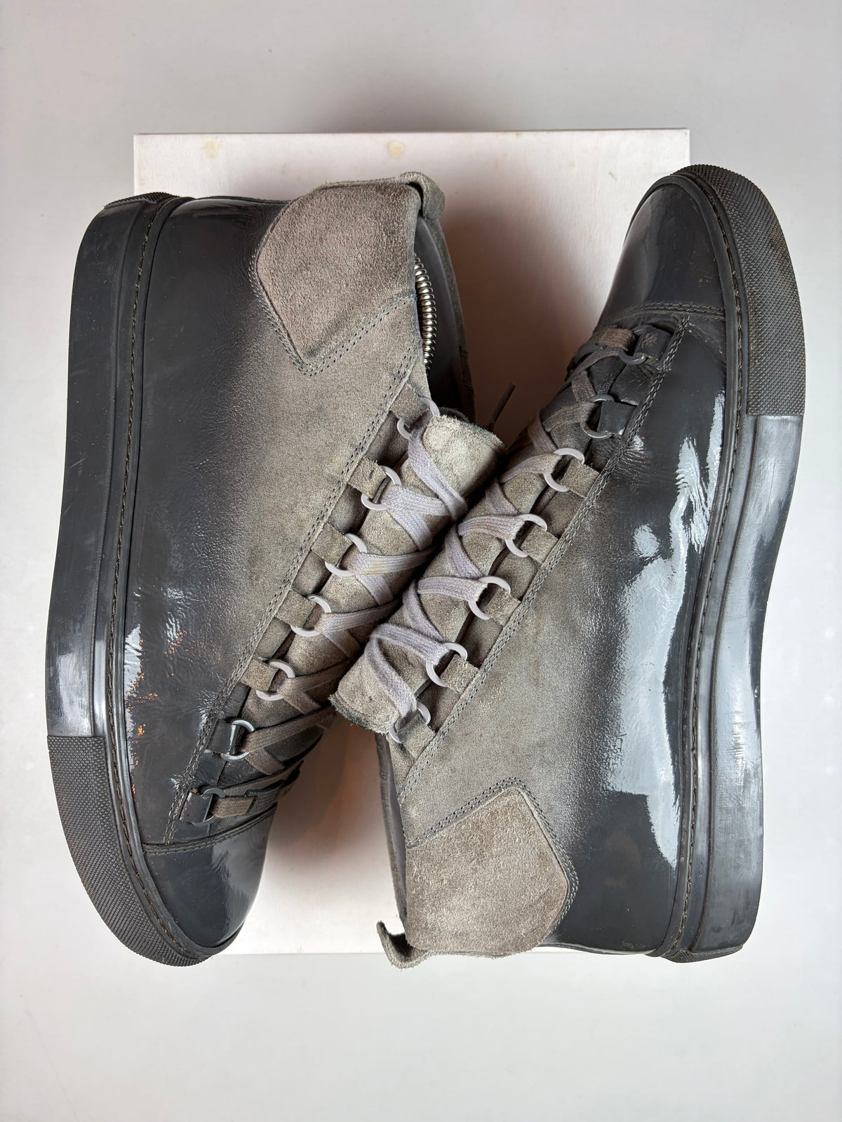 Balenciaga arena high tops ‘Grey Gradient’ - eu 41 / us 8 / uk 7 - dark grey