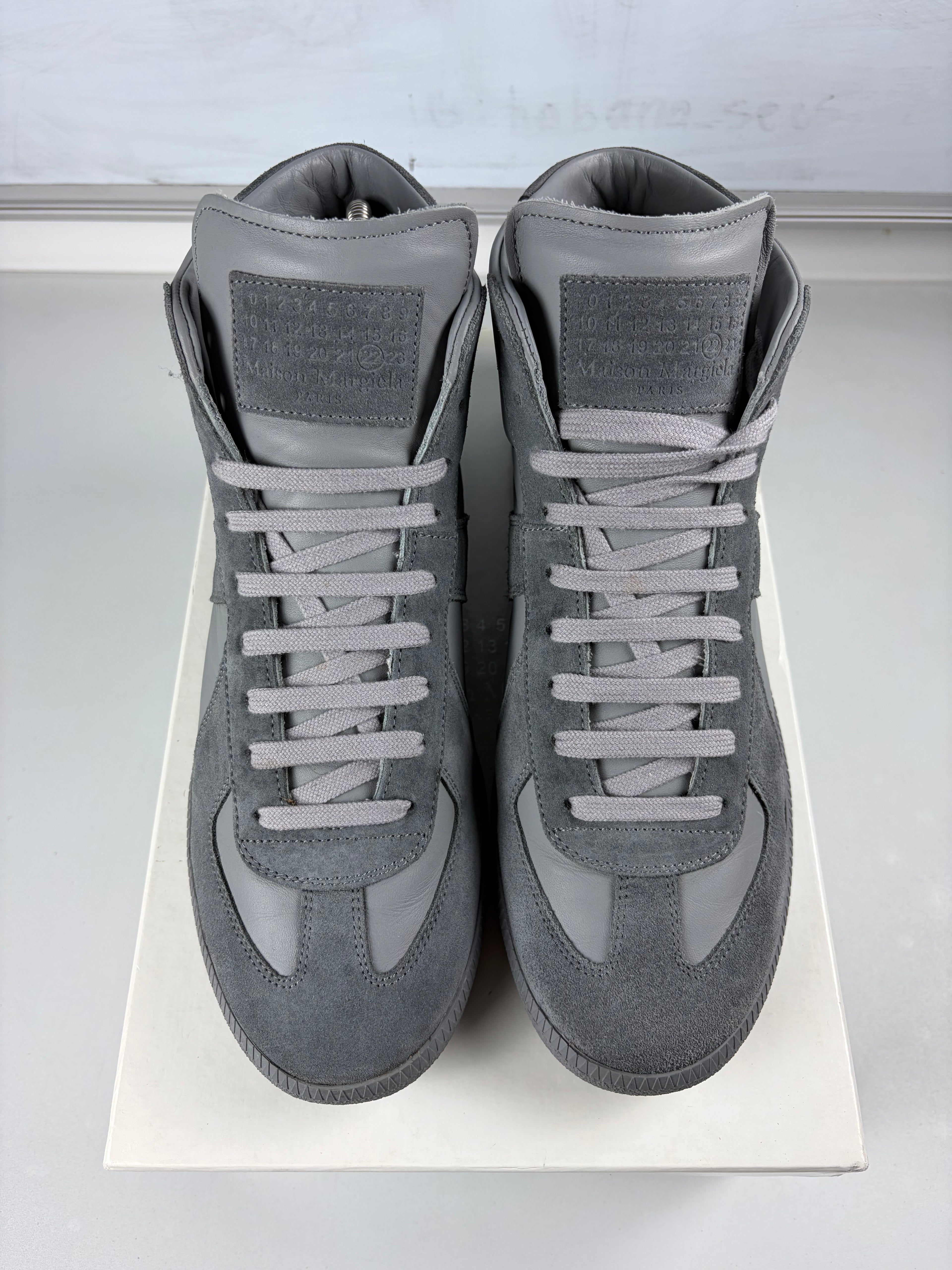 Maison Margiela high top suede gats - eu 44 / us 11 - grey