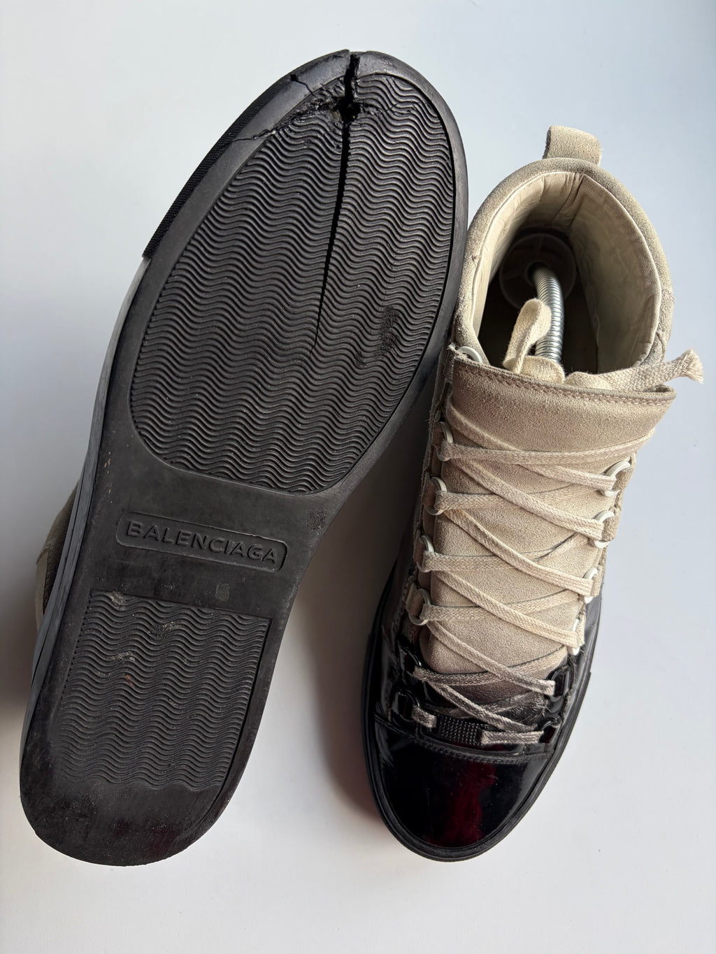 Balenciaga arena white gradient high tops - eu 42 - CHECK PICS !