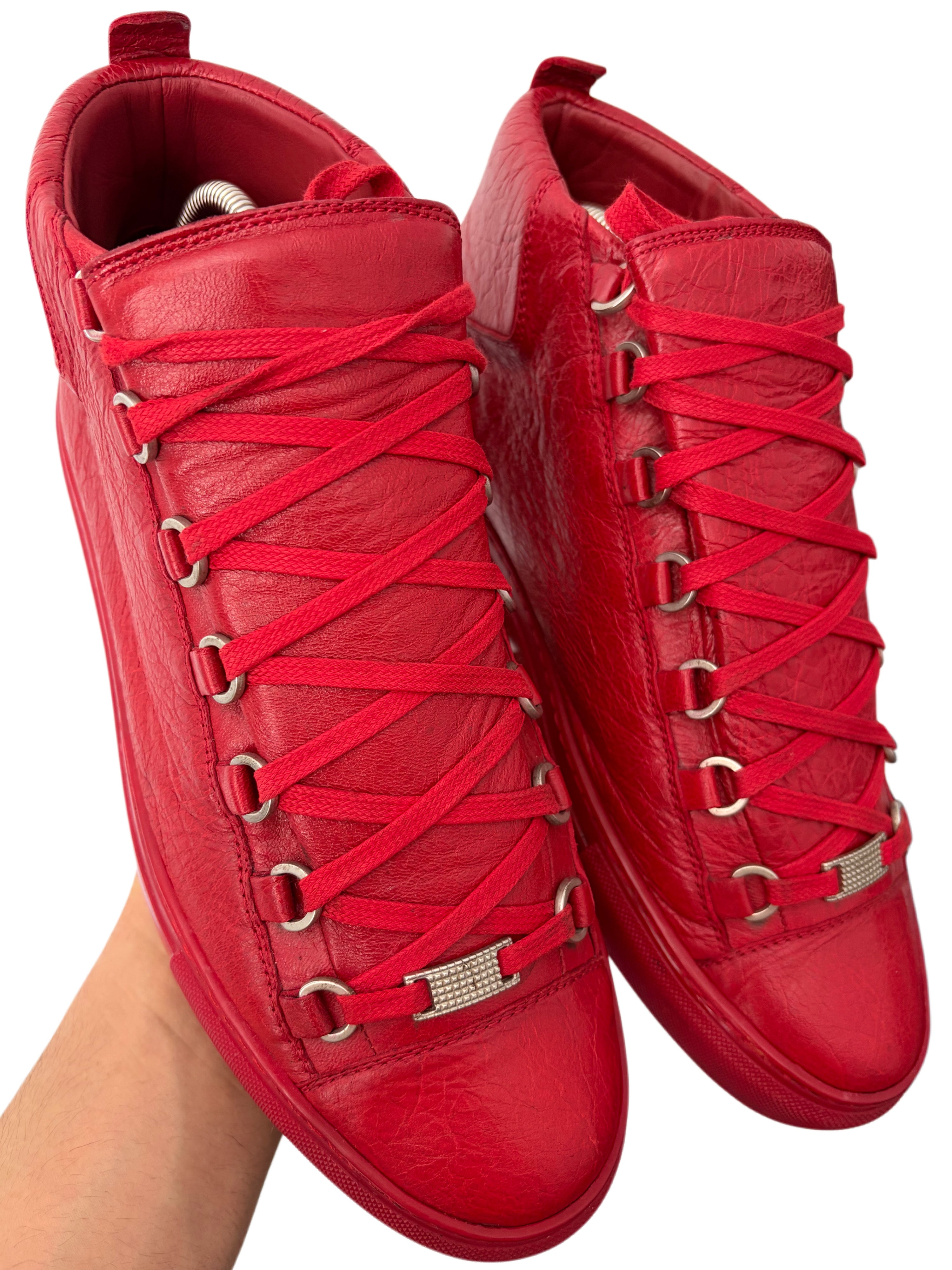 Balenciaga arena high tops - eu 41 - red