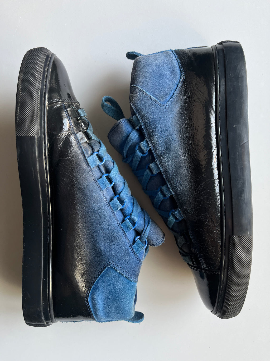 Balenciaga arena blue gradient high tops - eu 42 - blue