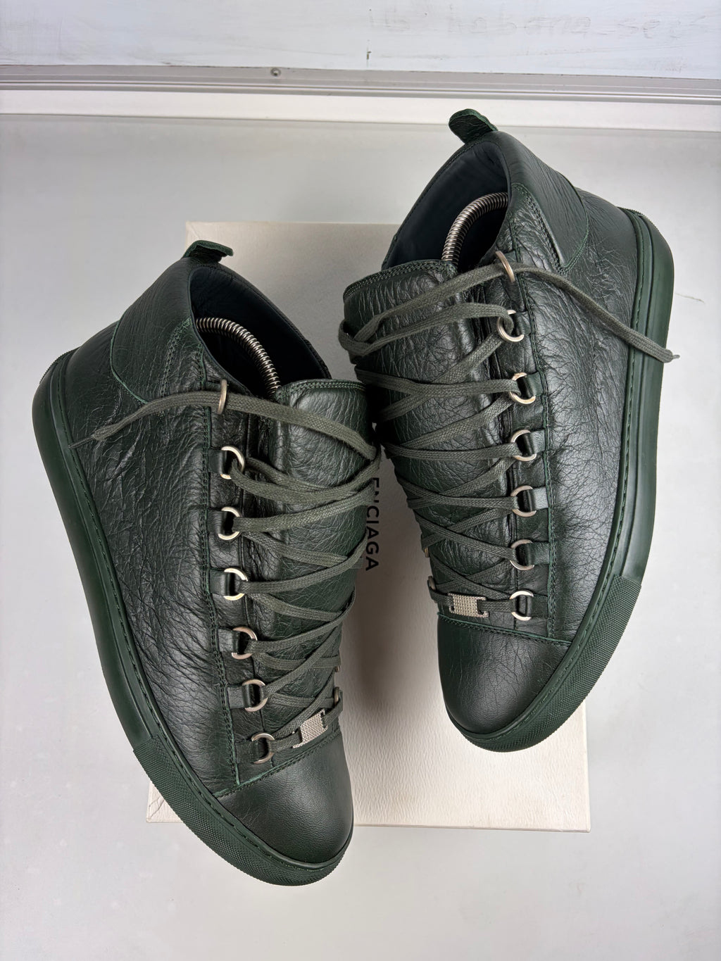 Balenciaga arena high tops - eu 43 / us 10 - dark green