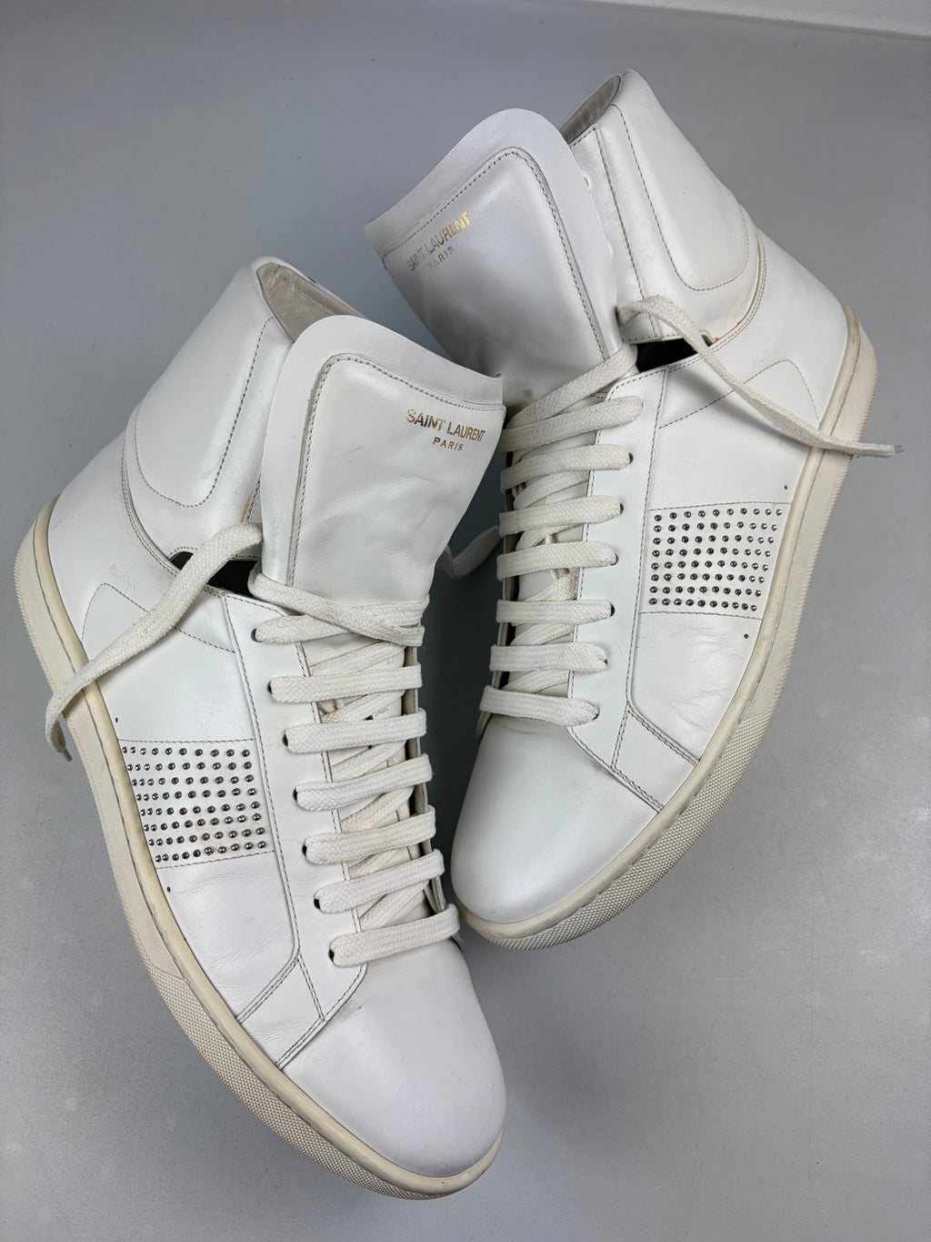 Saint Laurent SL/01H Studded High-Top Sneakers - eu 44 / us 11 / uk 10