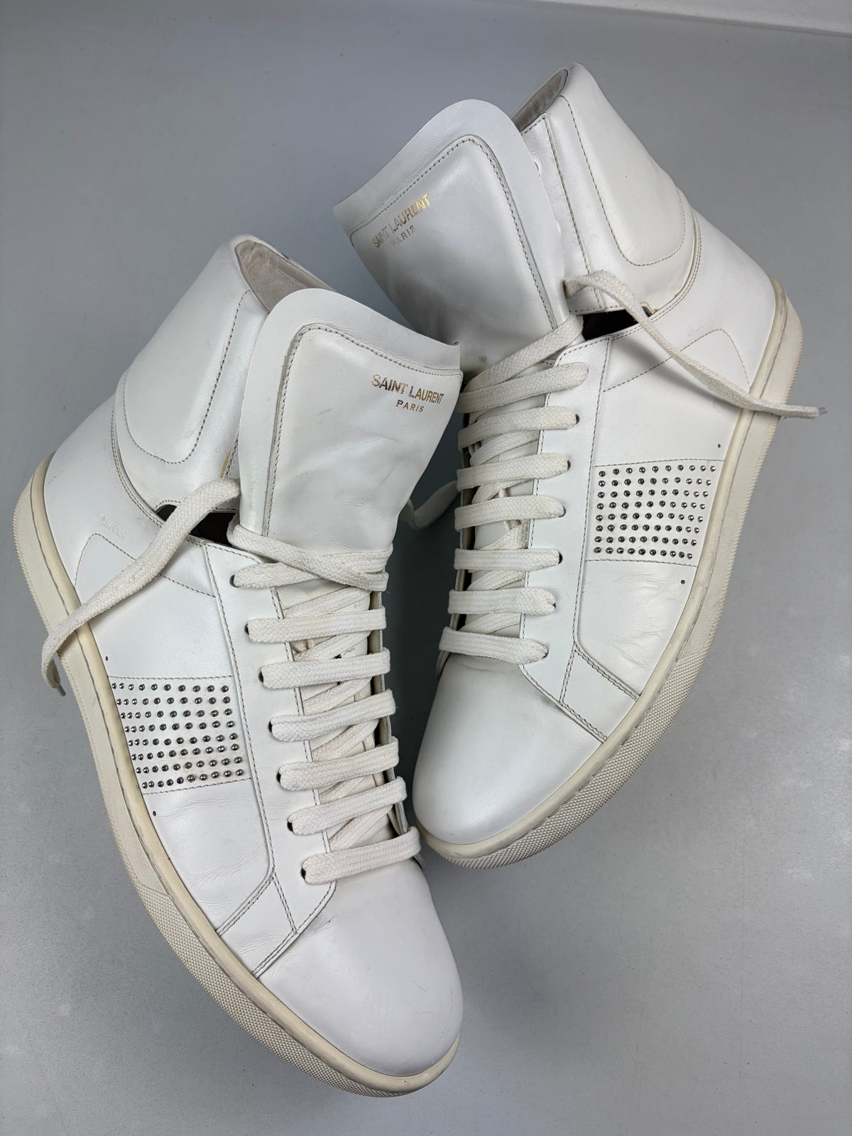 Saint Laurent SL/01H Studded High-Top Sneakers - eu 44 / us 11 / uk 10