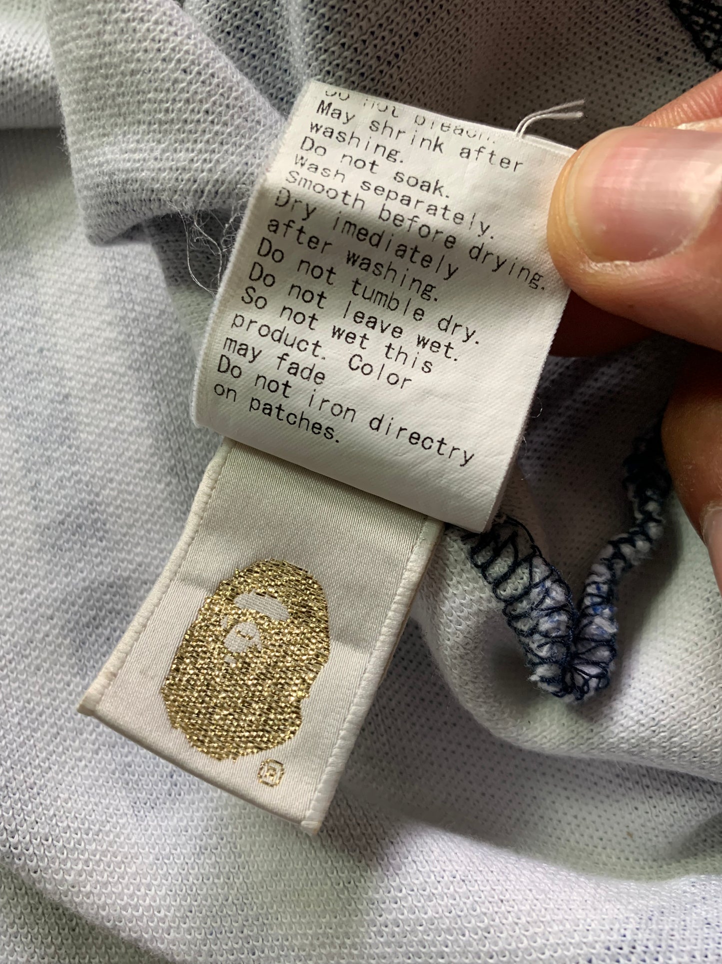 Vintage 2007 BAPE plaid polo T-shirt (M)