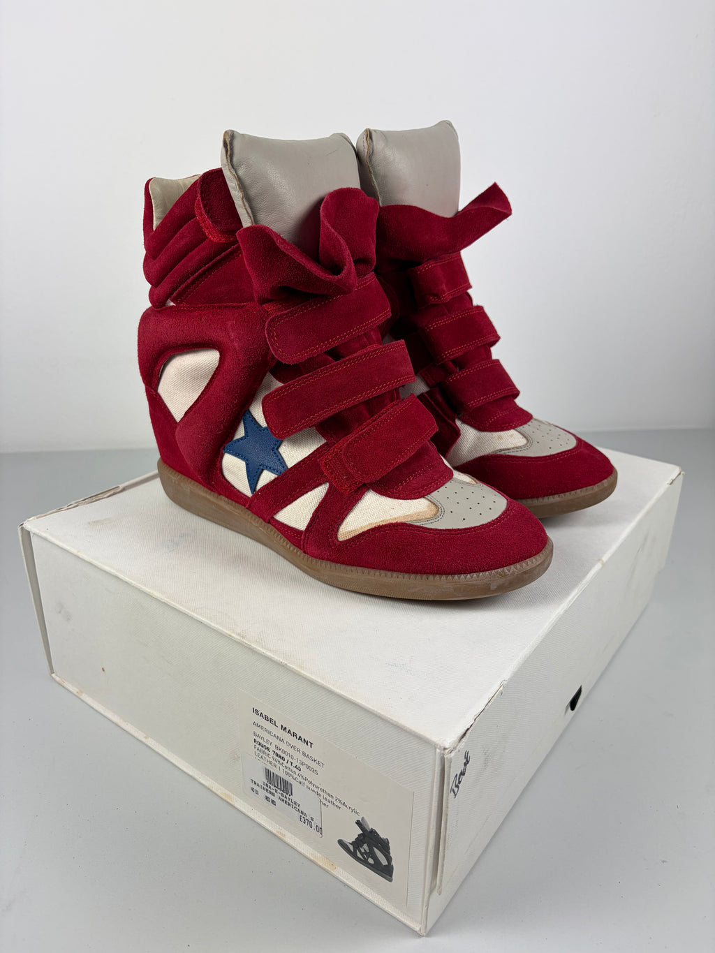 ISABEL MARANT
Bekett ‘Star’ wedge sneakers - eu 40 - brand new