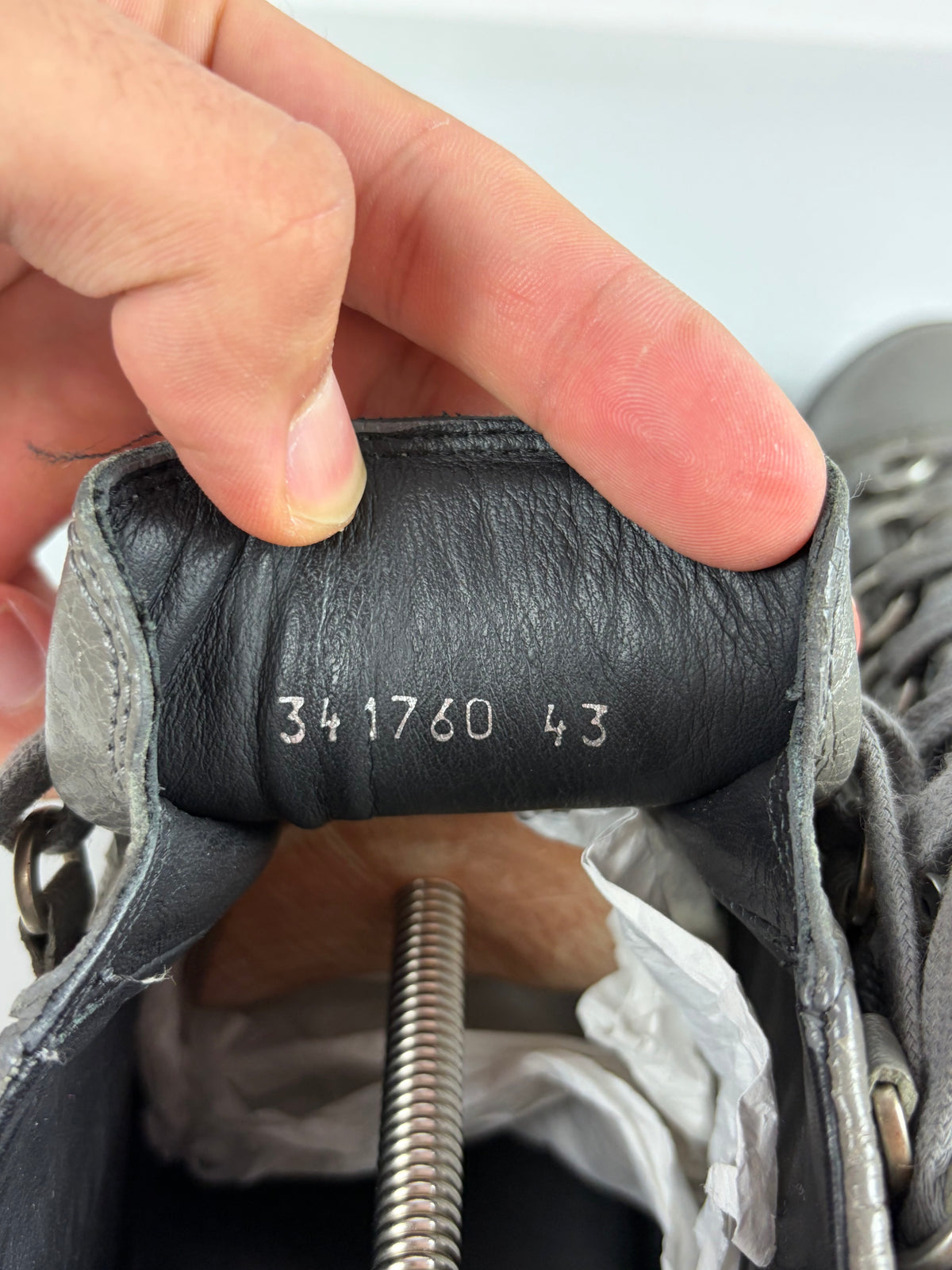 Balenciaga arena high tops - eu 43 / us 10 - grey
