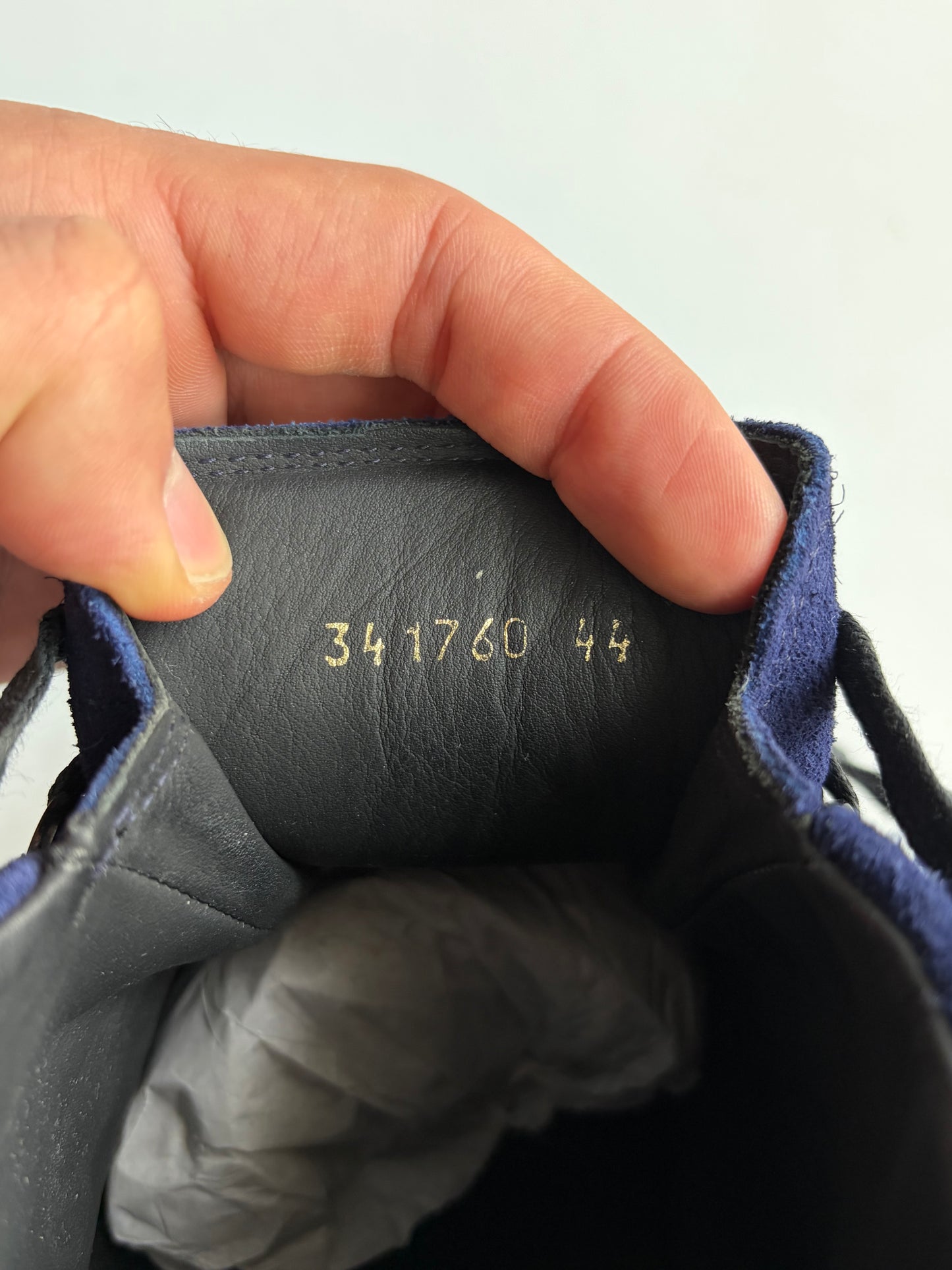 Balenciaga arene blue suede high tops - eu 44 - dark blue