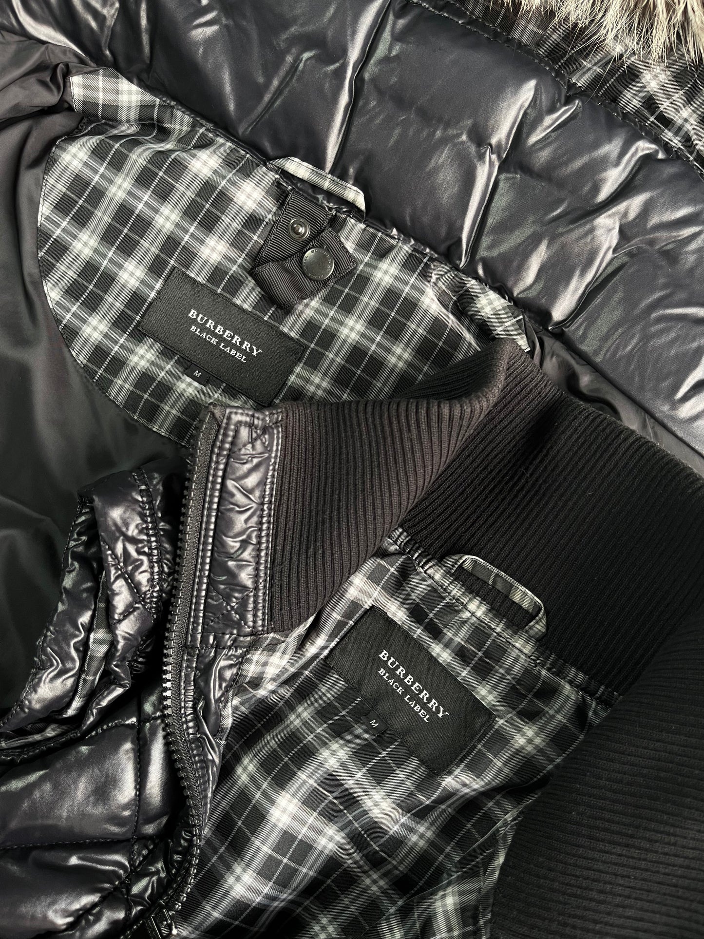 00’s BURBERRY made in Japan 2 in 1 down jacket (S/M) - black