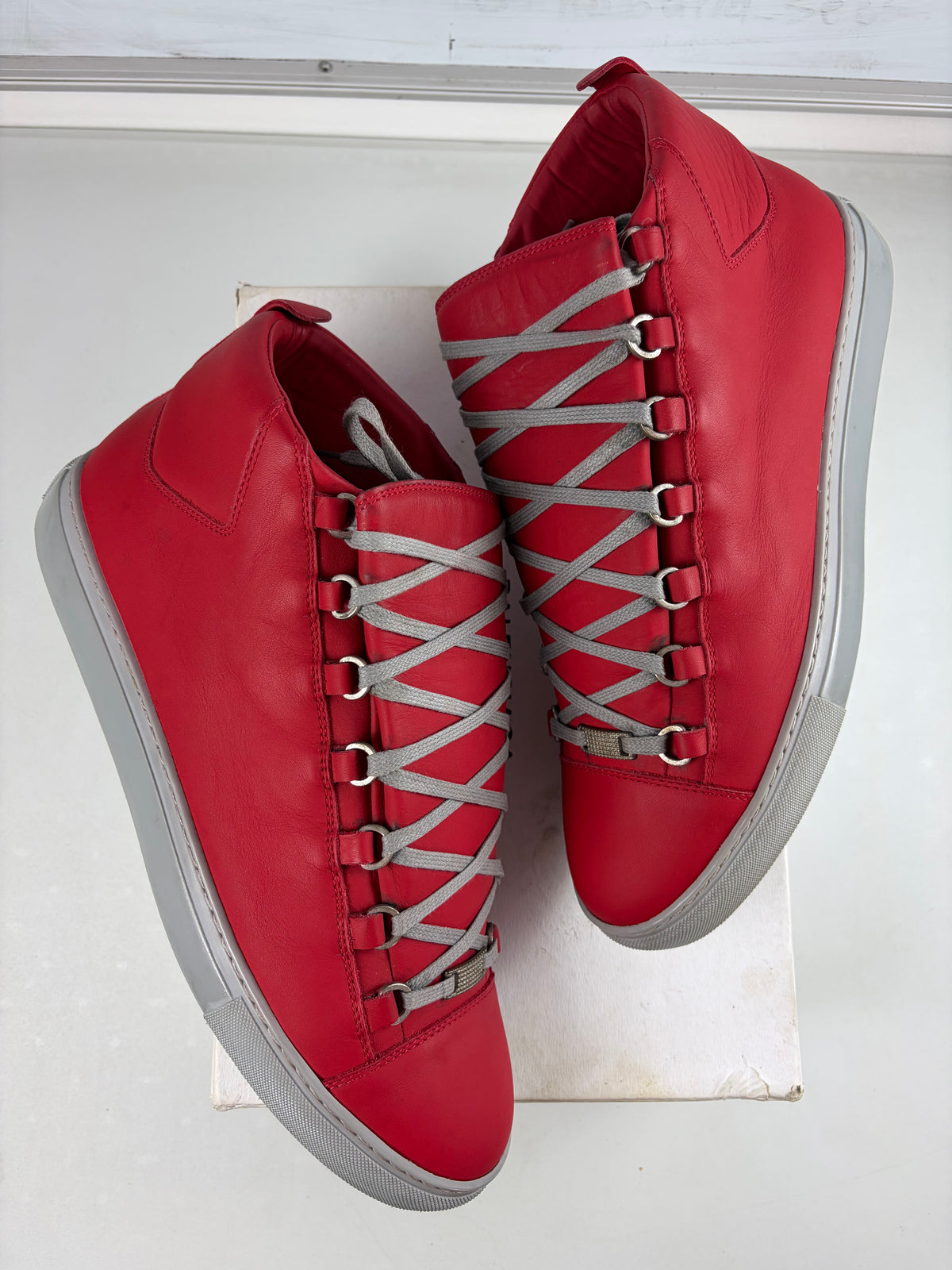 Balenciaga arena high tops - eu 45 / us 12 - red