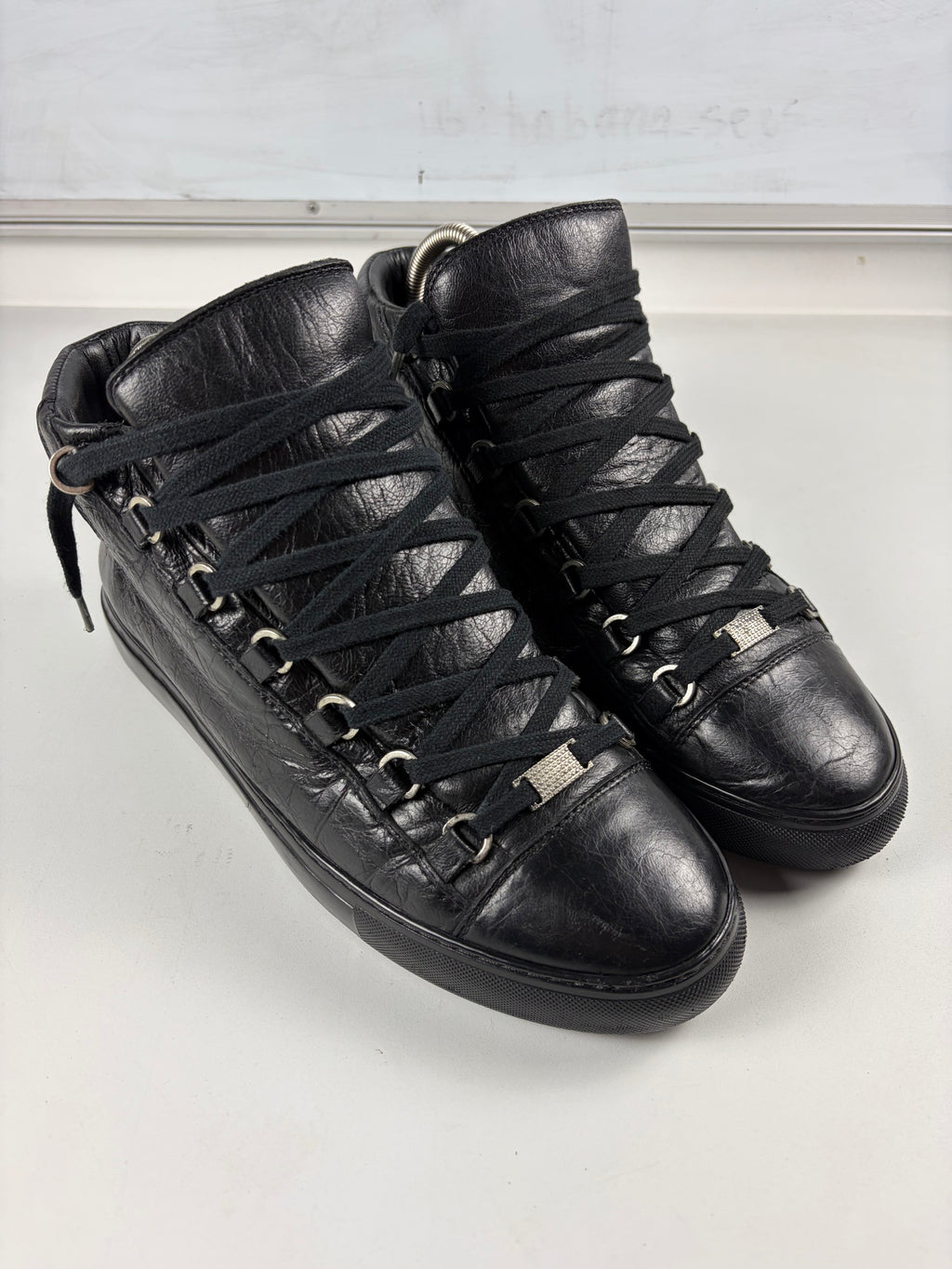 Balenciaga arena high tops - eu 43 / us 10 - black