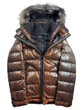 00’s BURBERRY Black Label 2 in 1 real fur down jacket (M/L) - brown