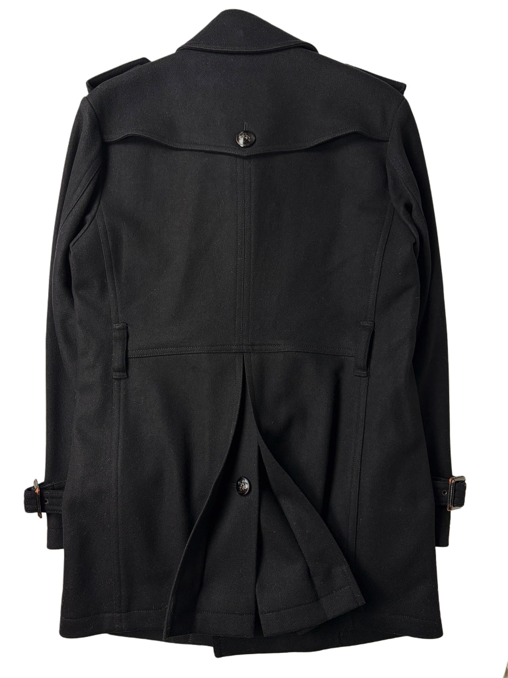00’s Burberry Black Label Napoleon coat jacket - S/M - black