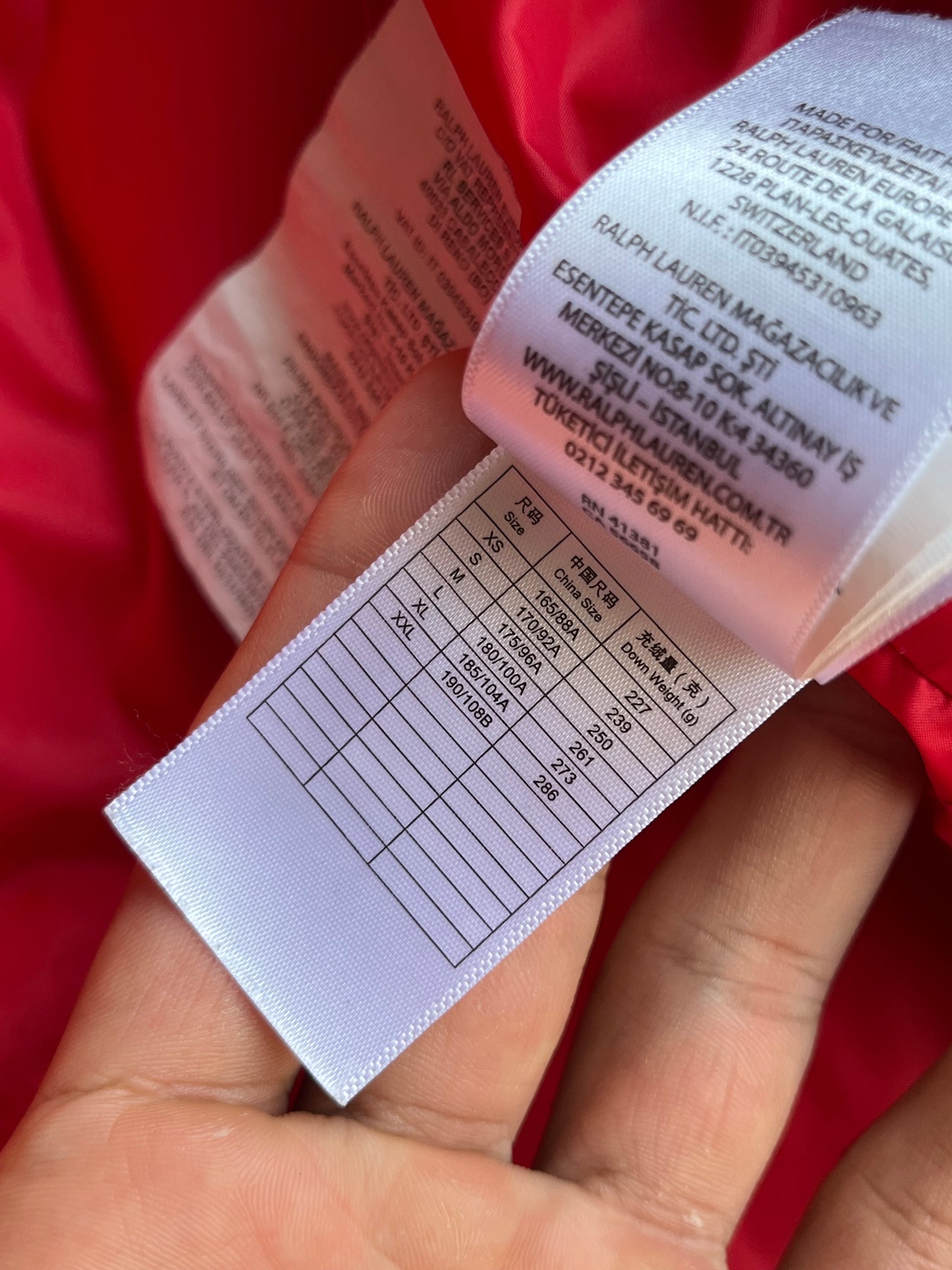 POLO RALPH LAUREN BIG PONY DOWN PUFFER JACKET (XL)-black