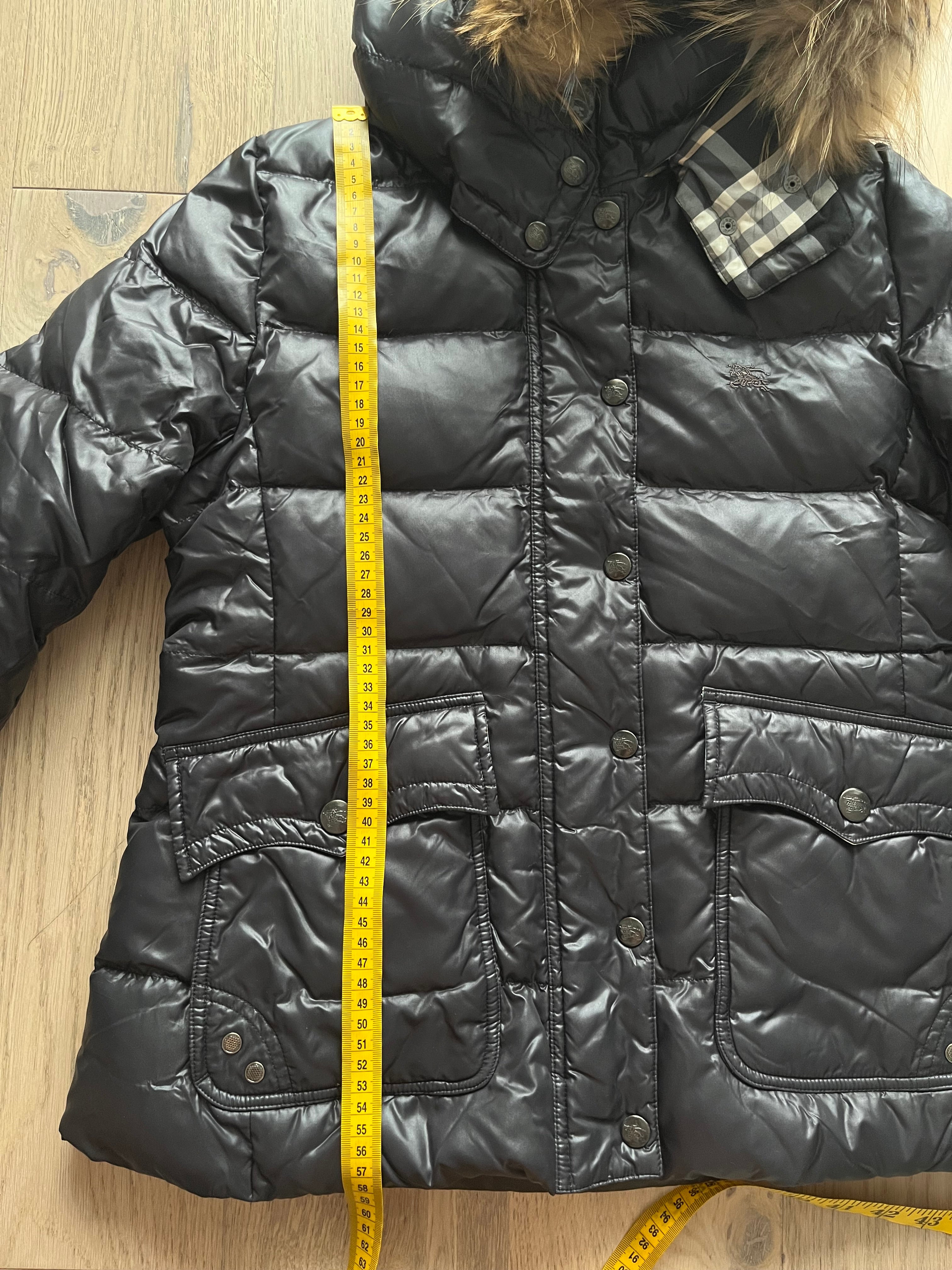 00’s BURBERRY made in Japan real fur down jacket (XS/S) women’s - black
