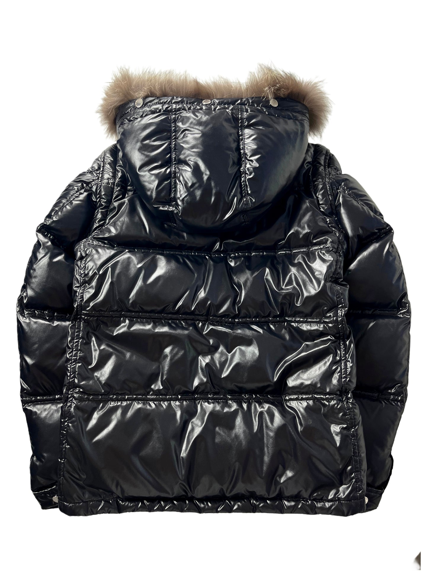 00’s BURBERRY made in Japan real fur down jacket (M/L) - black