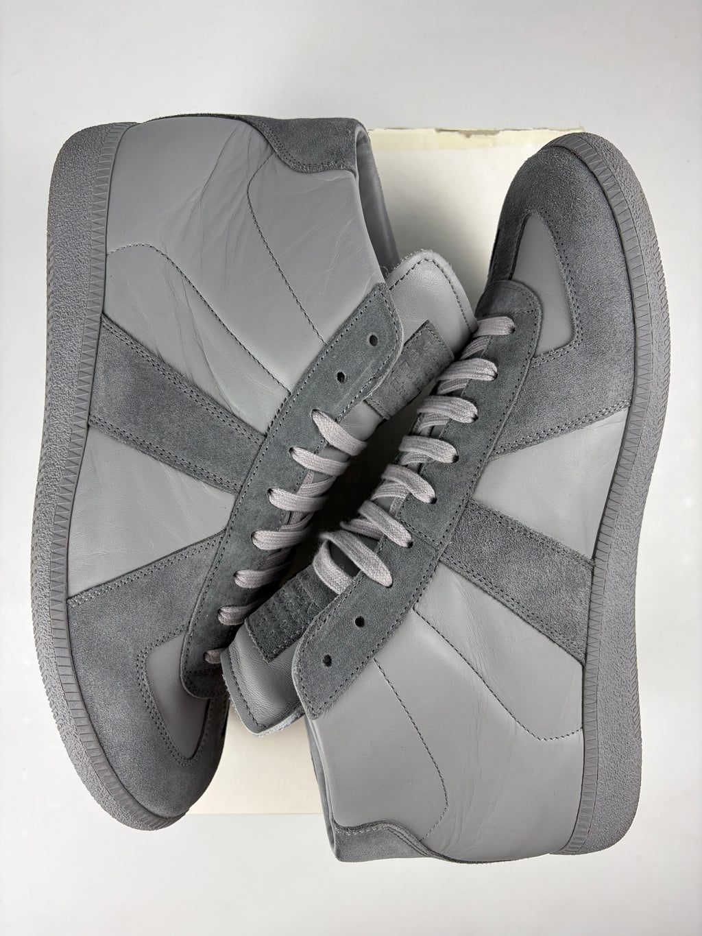 Maison Margiela high top suede gats - eu 44 / us 11 - grey