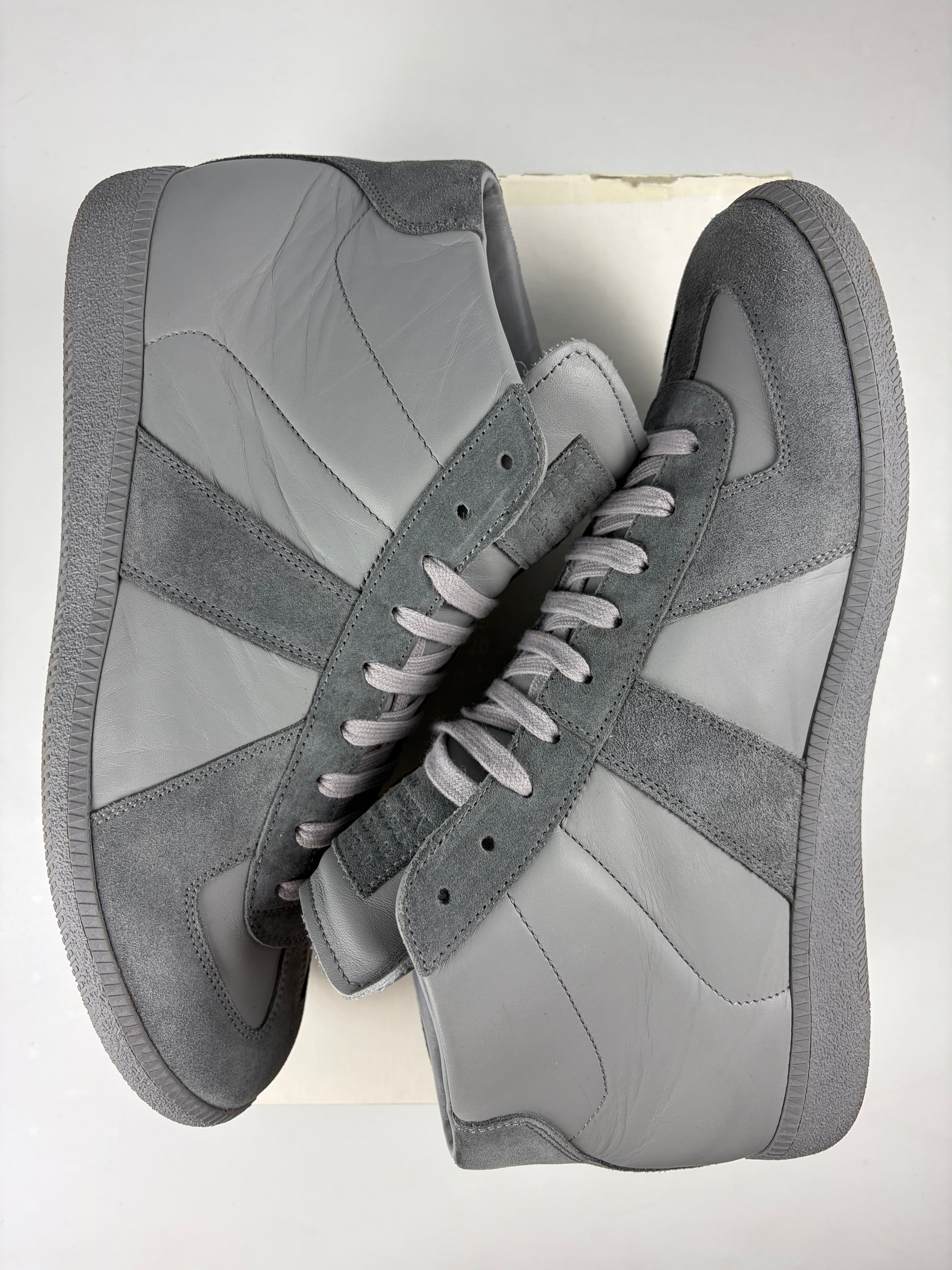 Maison Margiela high top suede gats - eu 44 / us 11 - grey