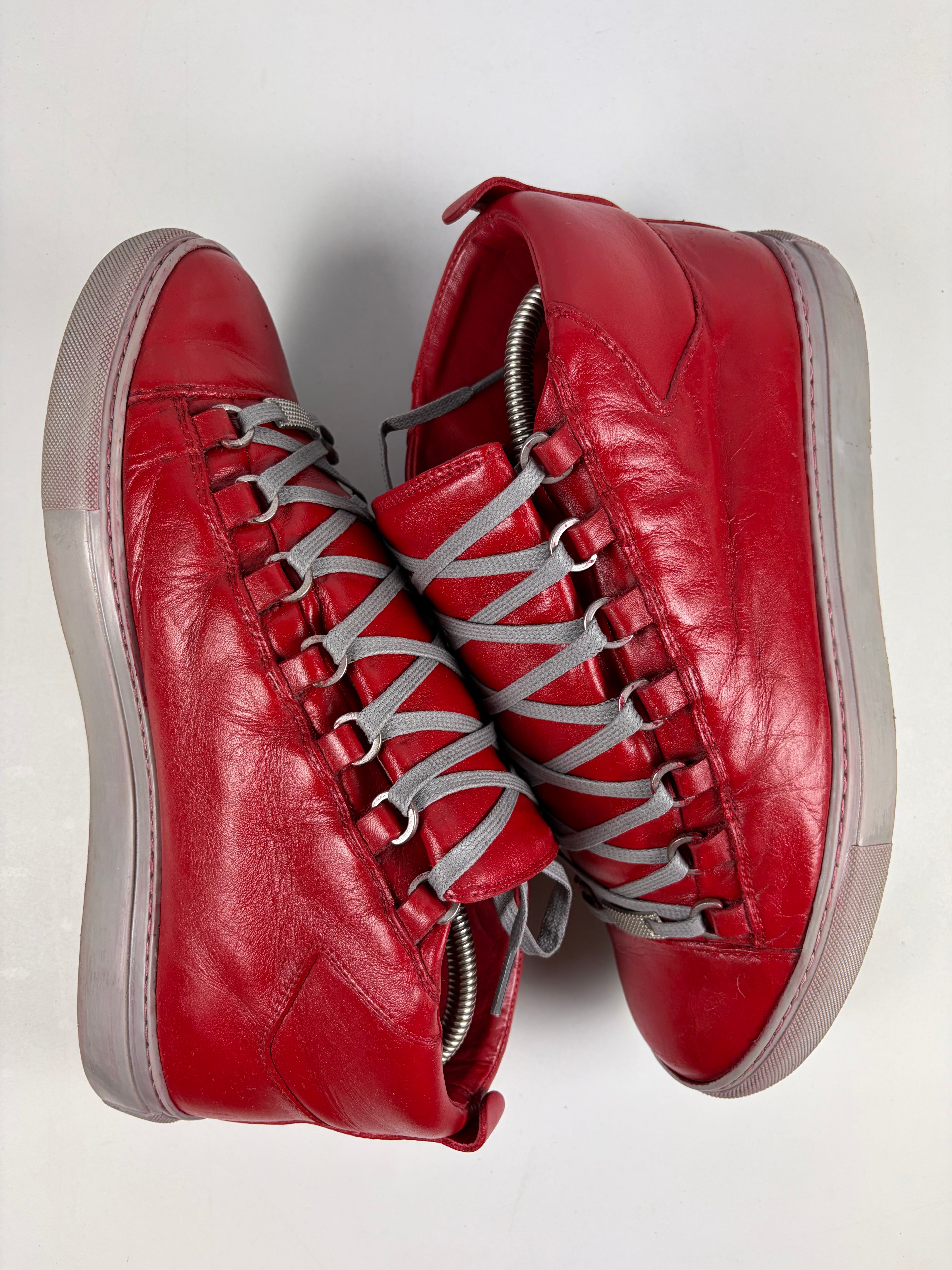 Balenciaga arena high tops - eu 41 / us 8 - red