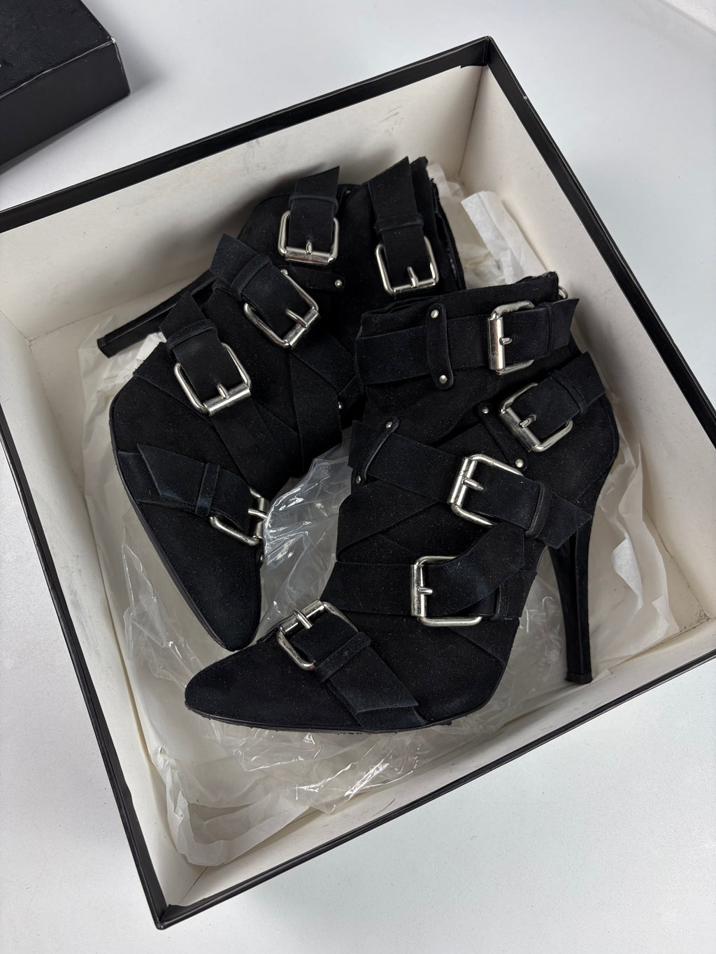 2009 BALMAIN x Giuseppe Zanotti suede ankle boots - eu 39 / us 7
