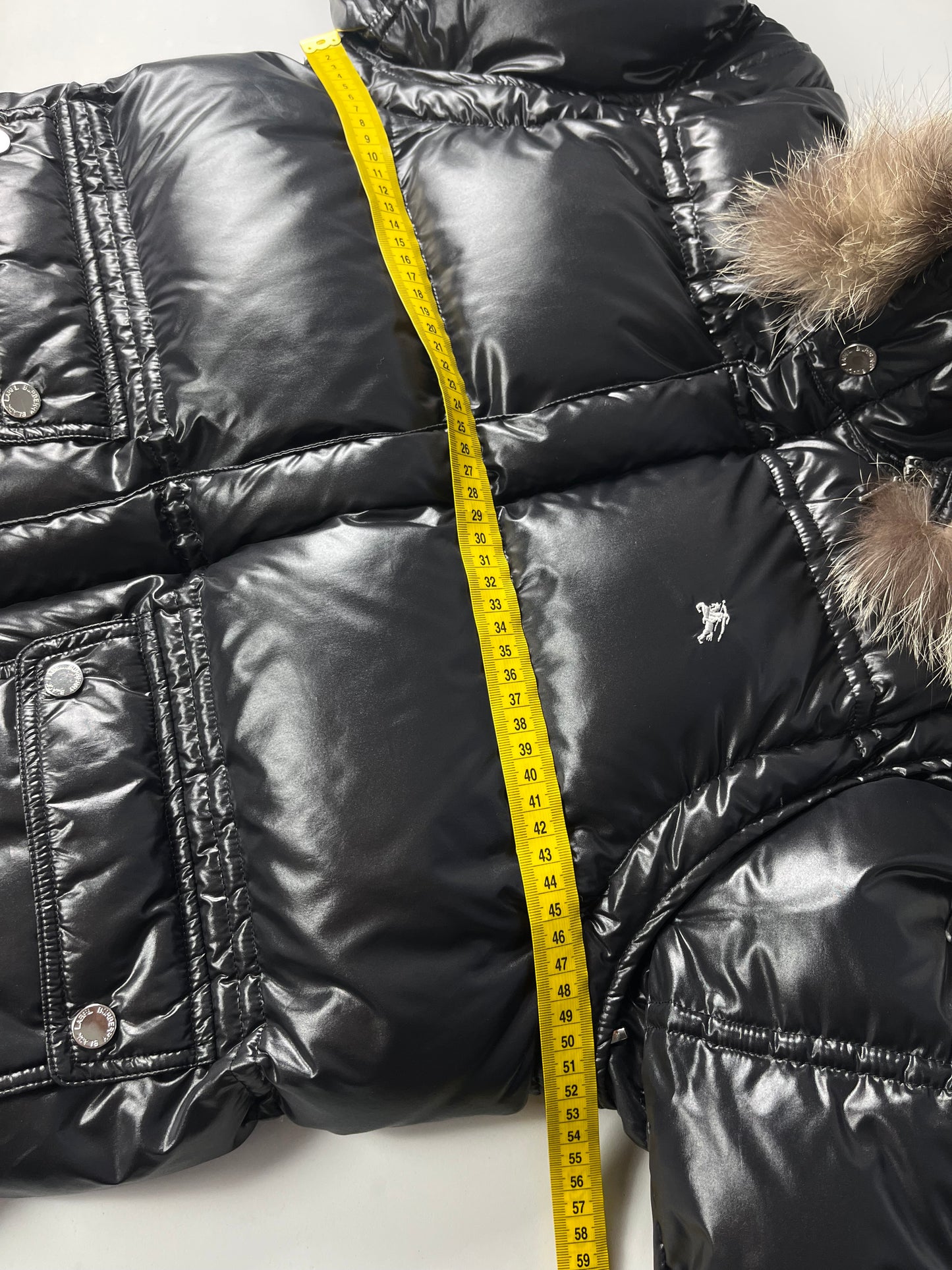 00’s BURBERRY made in Japan real fur down jacket (M/L) - black