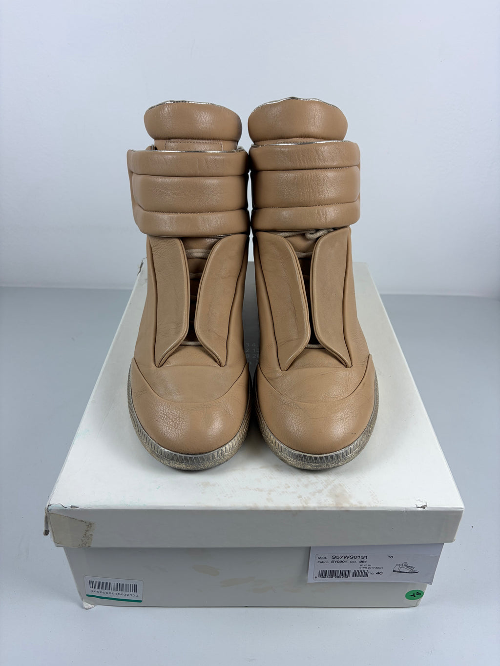 2017 Maison Margiela Future high tops - eu 46 / us 13 - tan beige