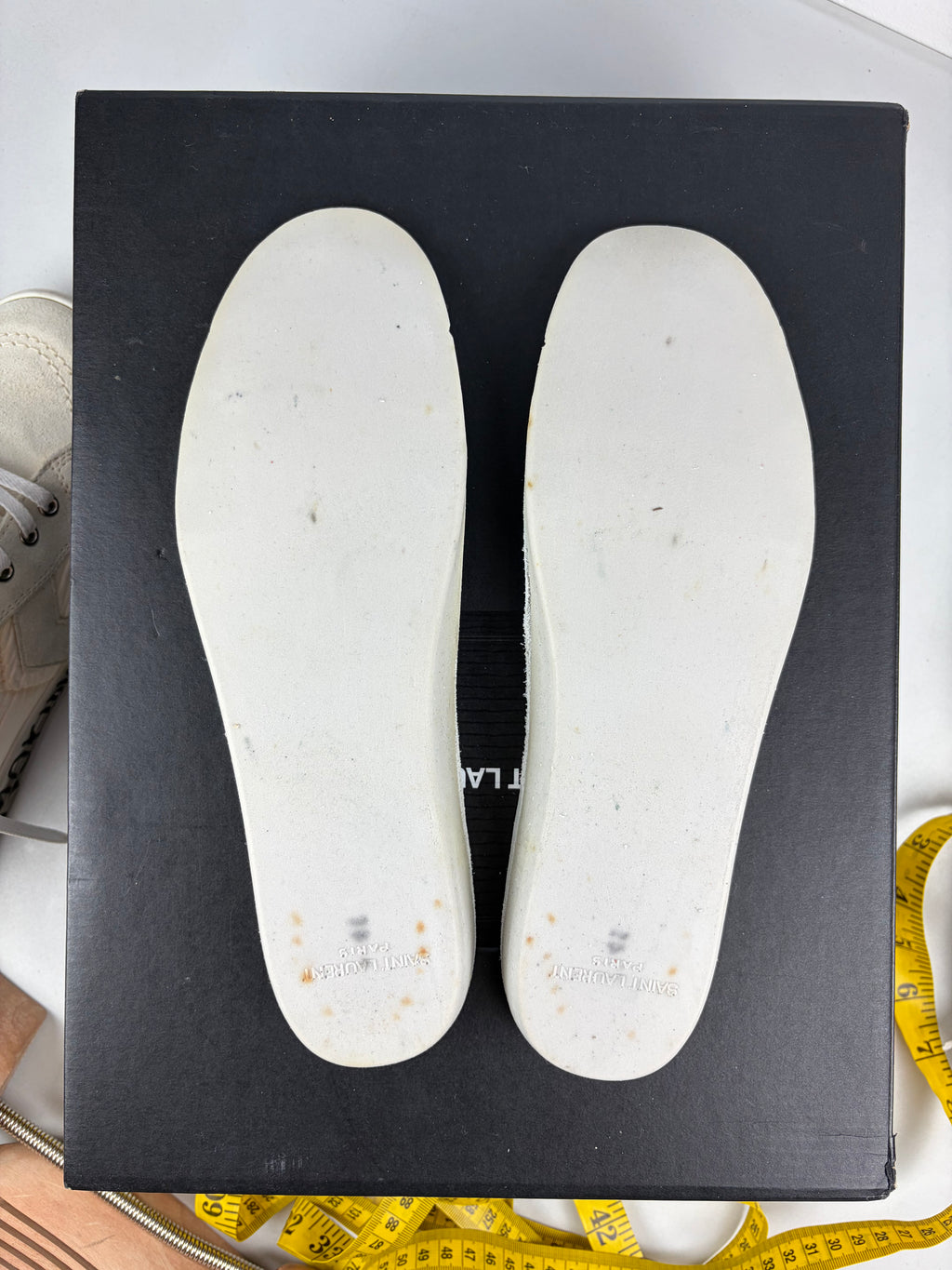 Saint Laurent ‘Smoking Forever’ nylon & suede high tops - eu41/us8/uk7