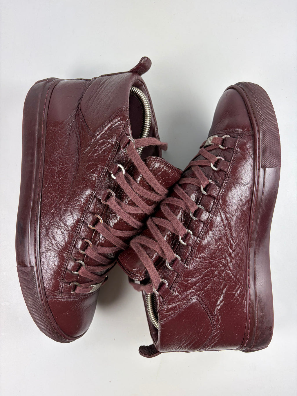 Balenciaga arena high tops - eu 41 / us 8 - burgundy