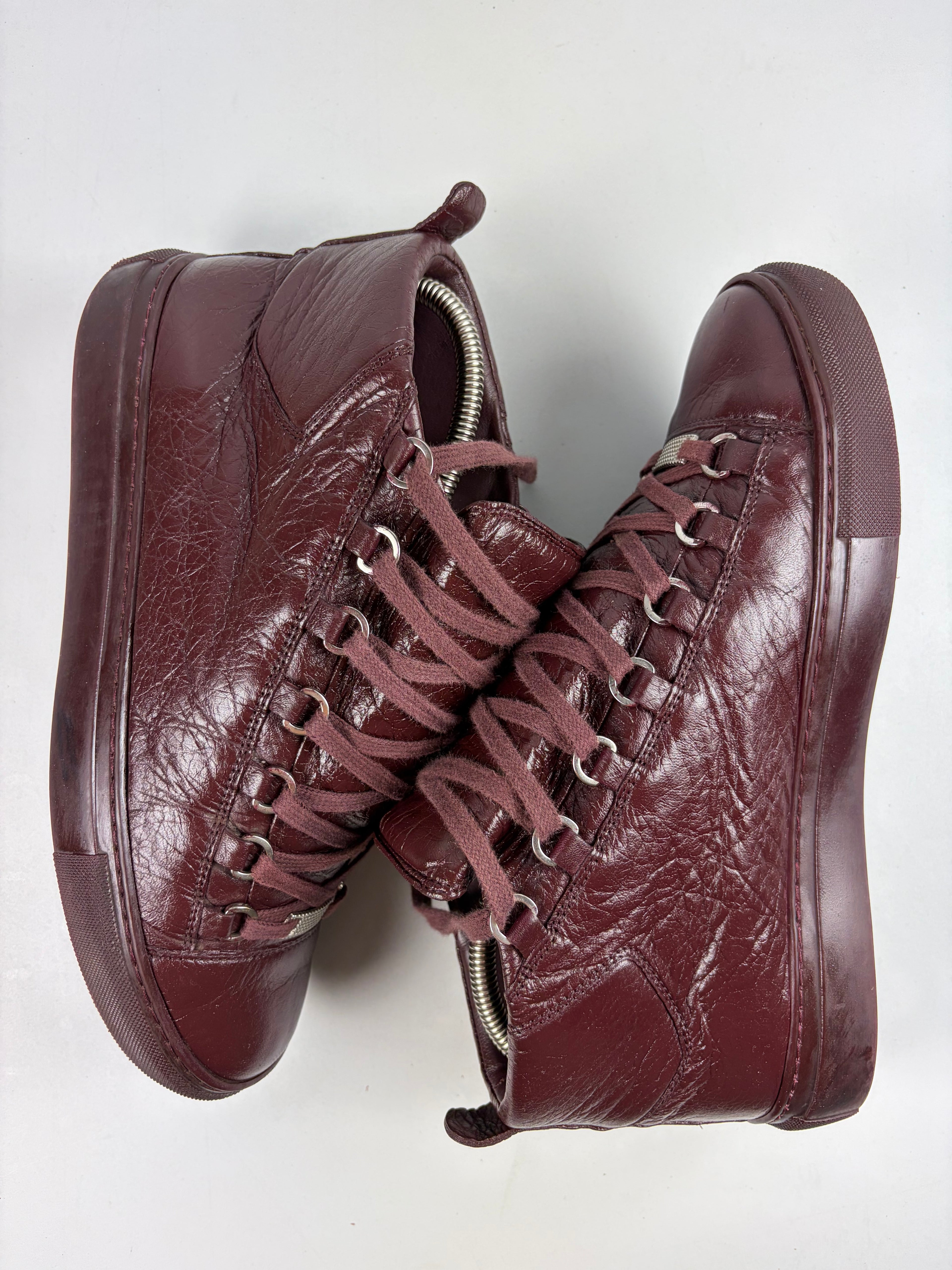 Balenciaga arena high tops - eu 41 / us 8 - burgundy