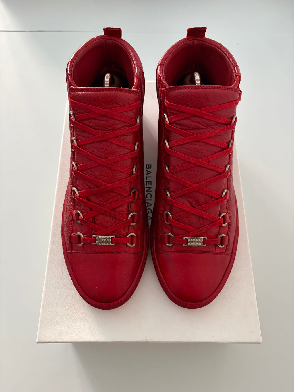 Balenciaga arena high tops - eu 42 - red