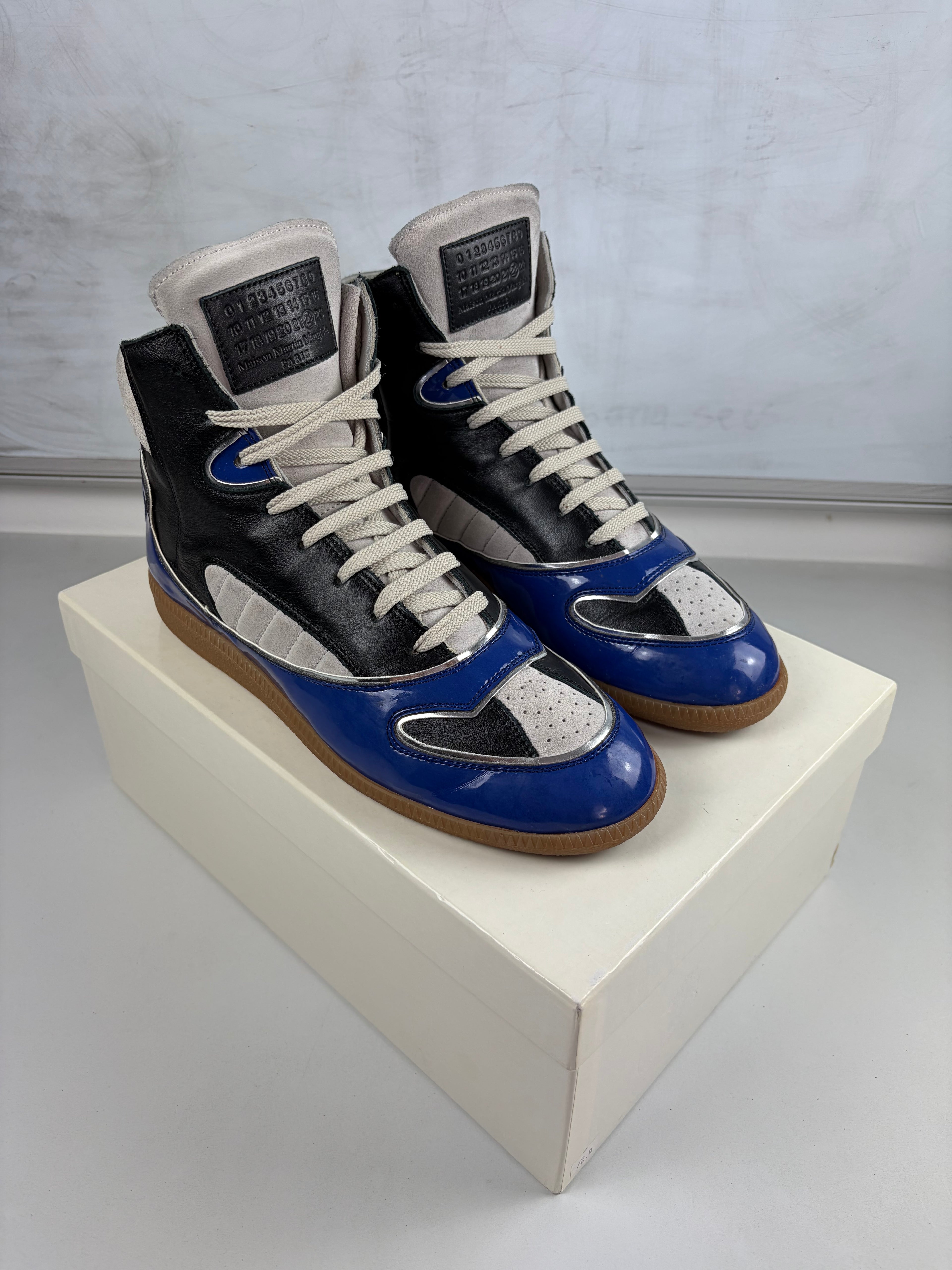 2012 Maison Margiela patent leather high tops - eu 41 / us 8