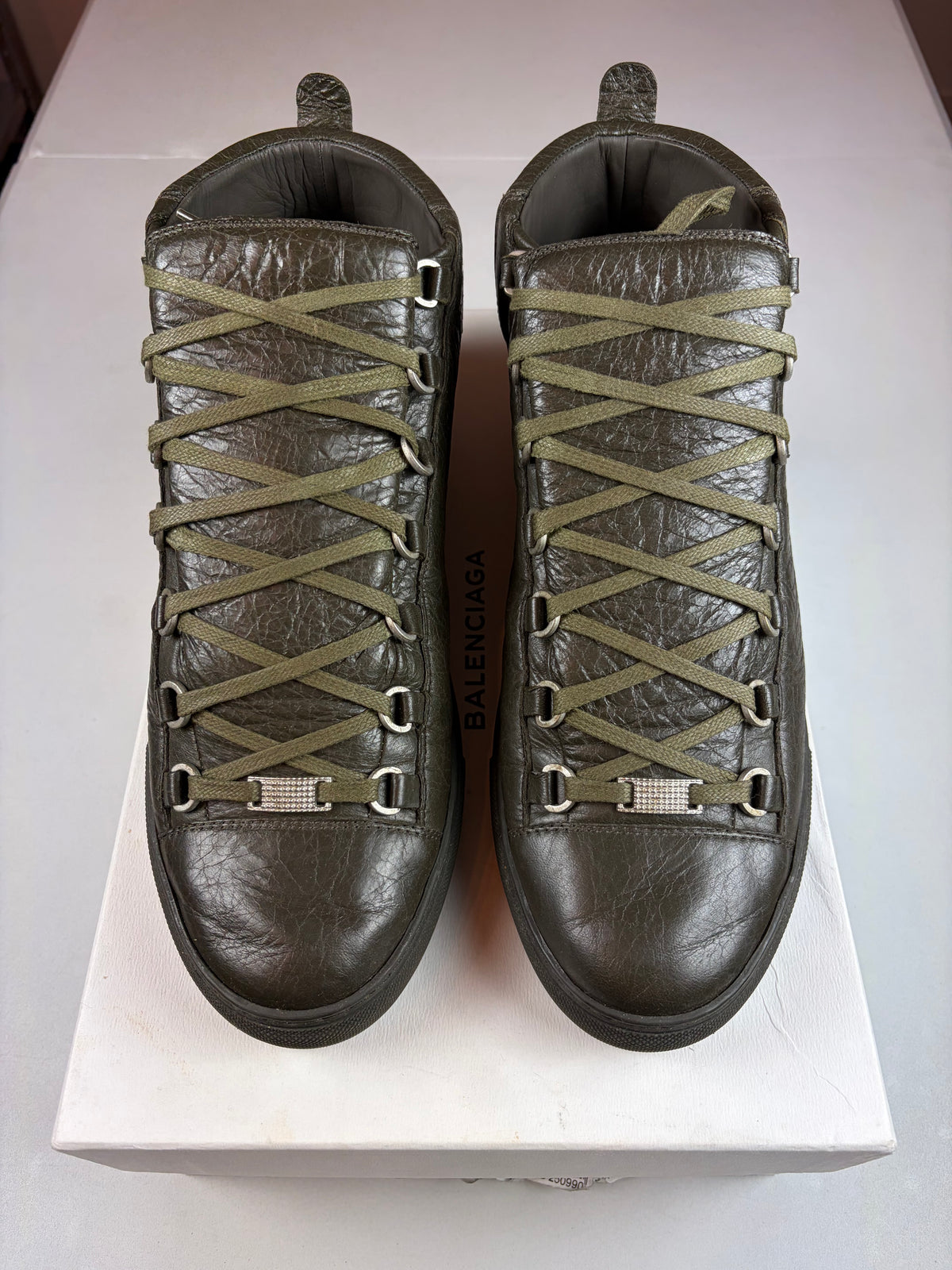 Balenciaga arena high tops - eu 43 / us 10 / uk 9 - olive green