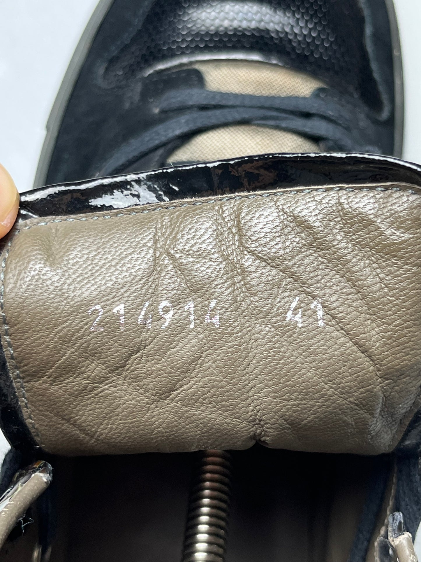 2010 Balenciaga Python skin high top sneakers - EU 41 - black/green