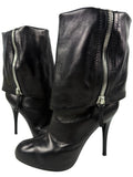 Giuseppe Zanotti fold-over zip boots - eu 37.5 / us 7.5 / uk 4.5 - black
