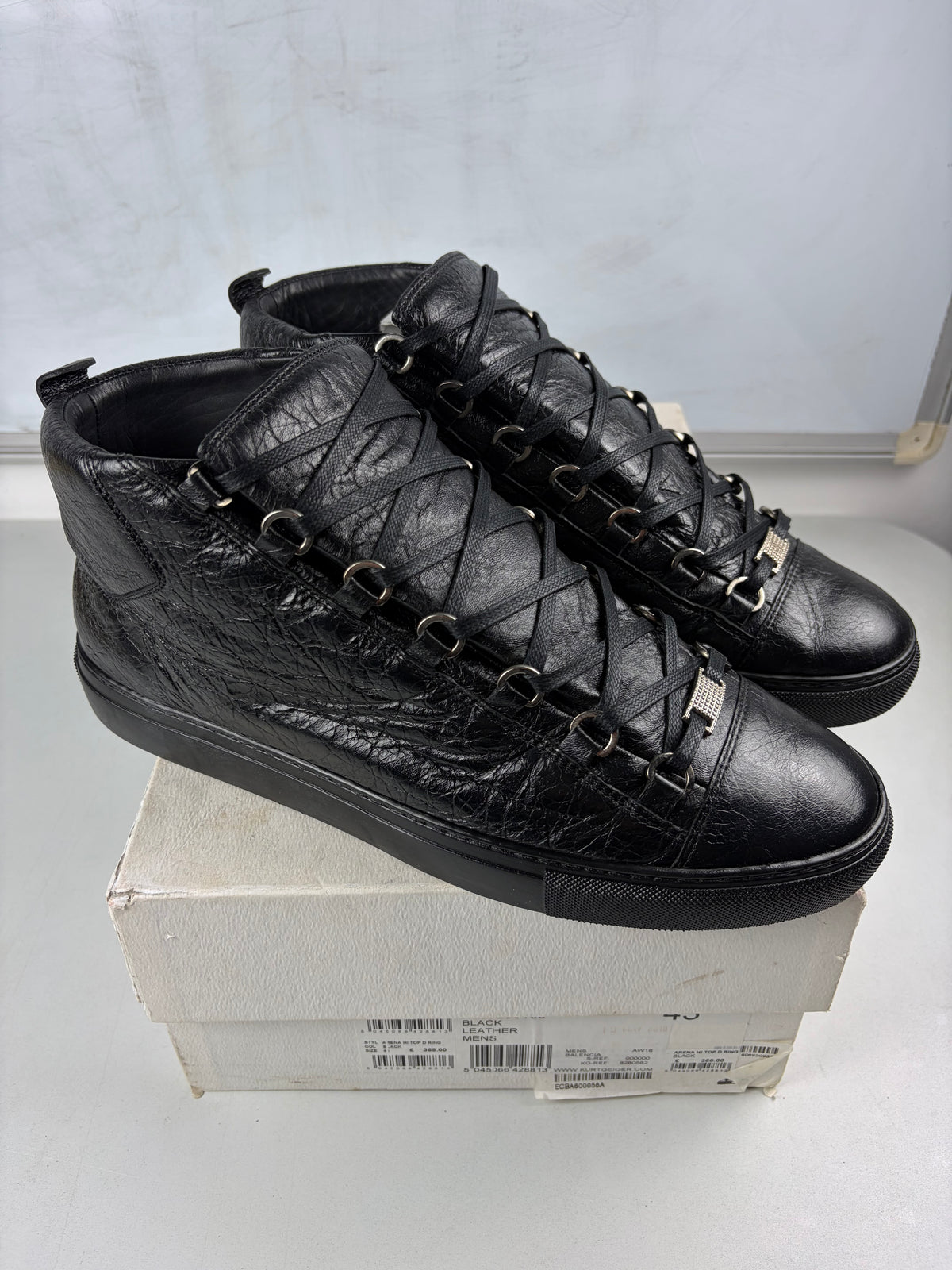 Balenciaga arena high tops - eu 43 / us 10 / uk 9.5 - black