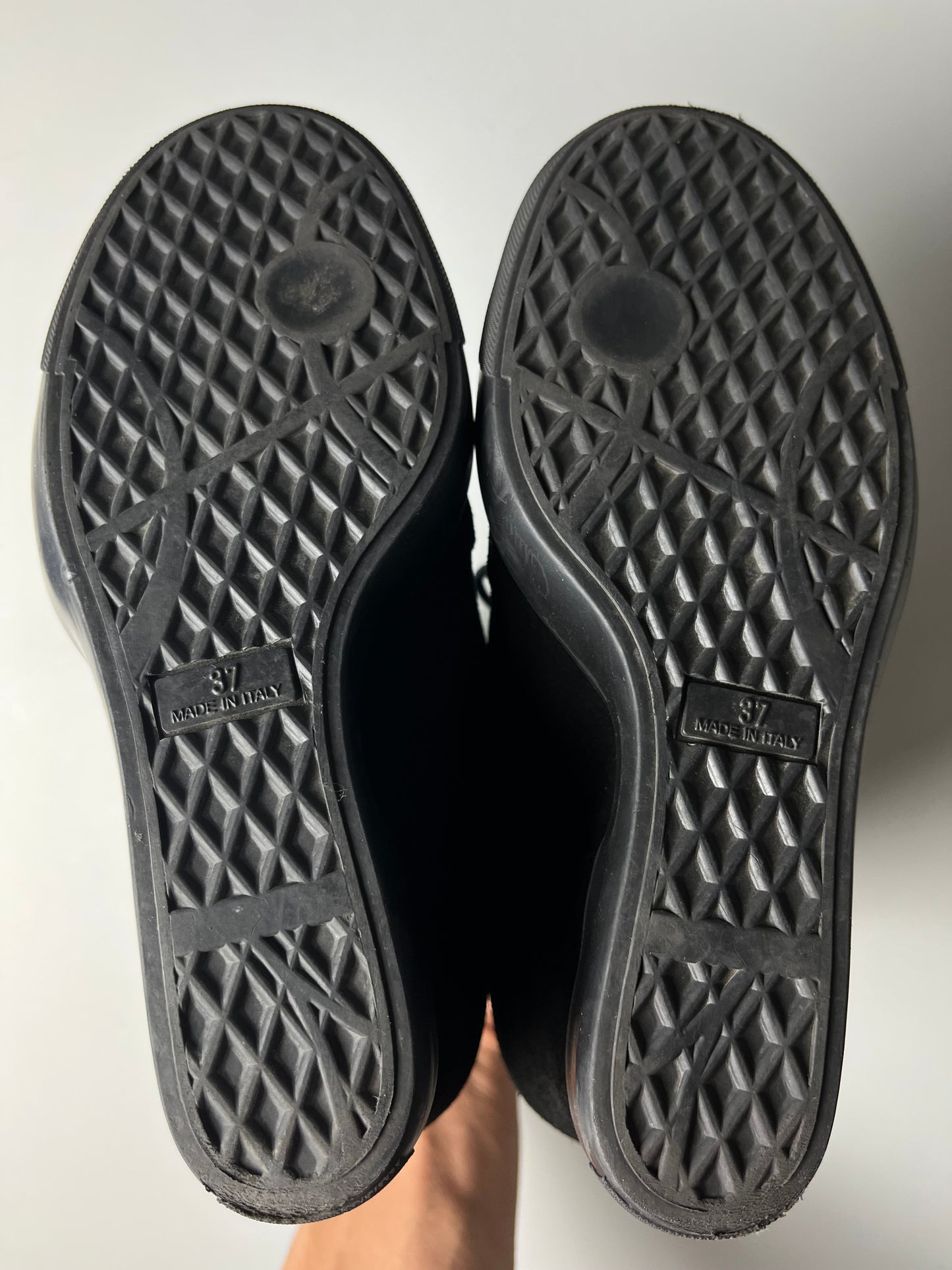 Giuseppe Zanotti suede wedge heel sneakers - EU 37 - black