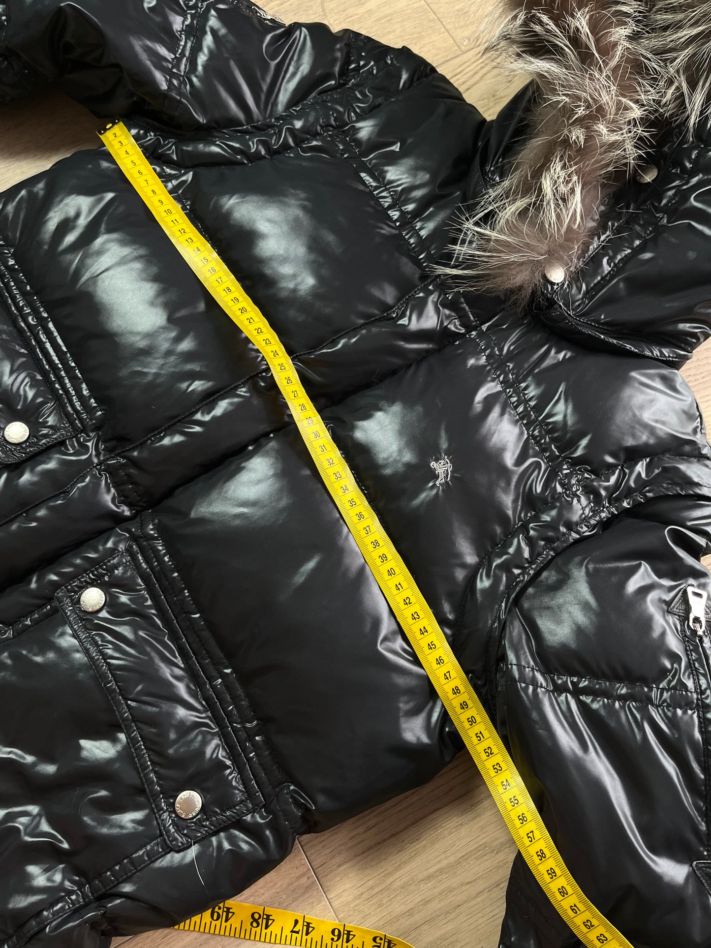 00’s BURBERRY made in Japan real fur down jacket (S/M) - black