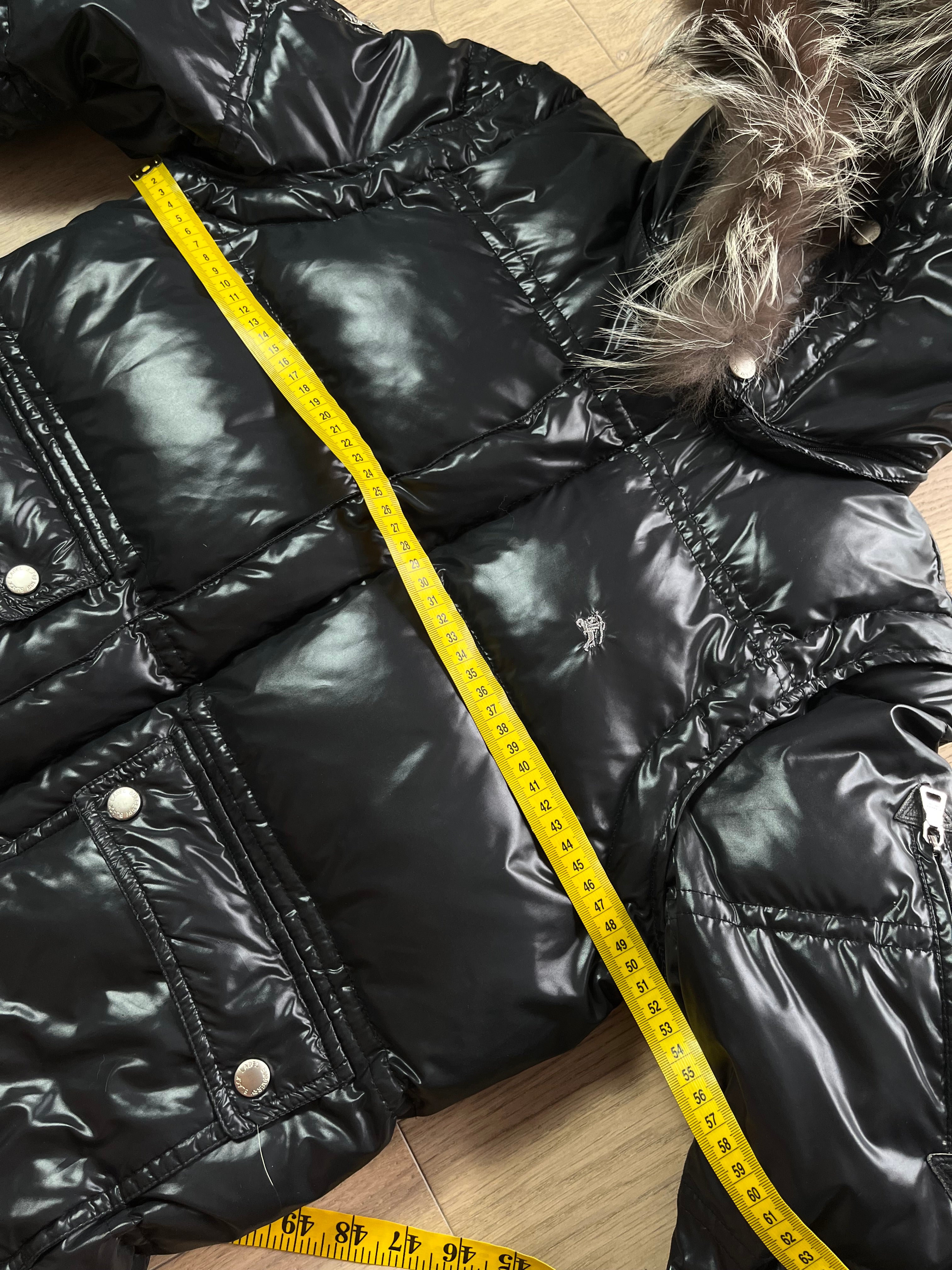 00’s BURBERRY made in Japan real fur down jacket (S/M) - black
