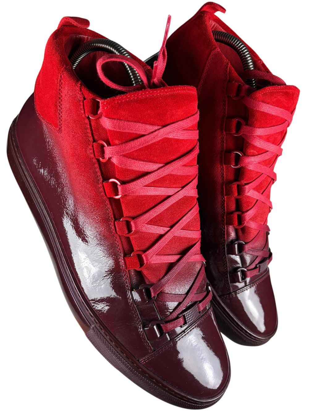 Balenciaga arena ‘Ombré’ red gradient high tops - eu 44 / us 11 / uk 10